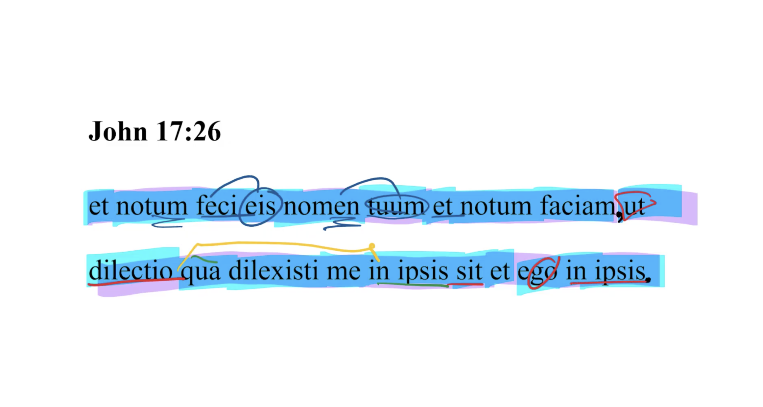 John 17:26 Latin Vulgate