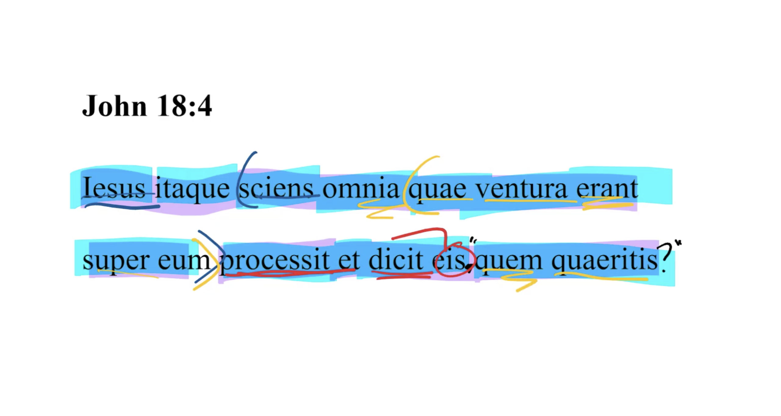 John 18:4 Latin Vulgate