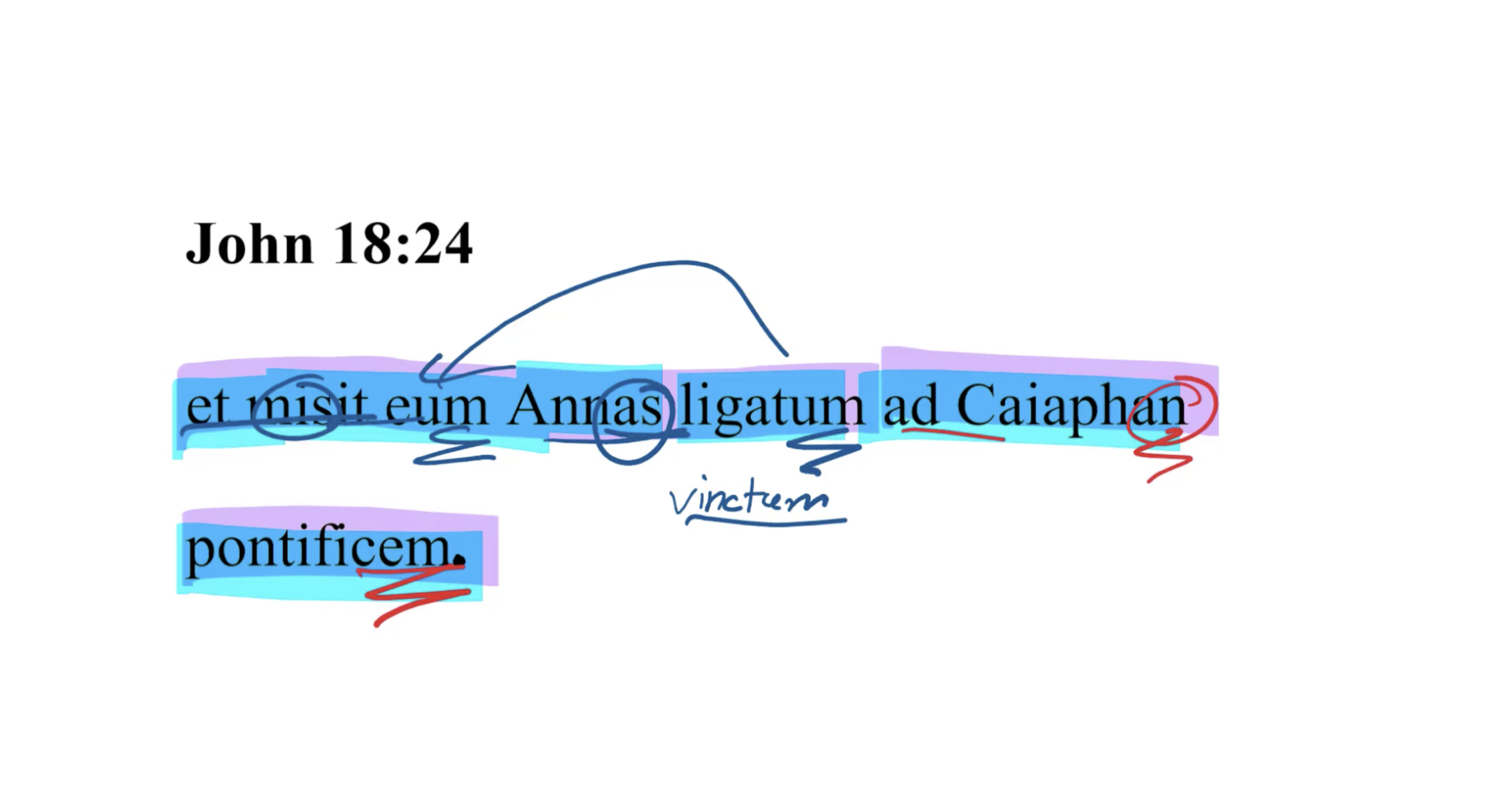 John 18:24 Latin Vulgate