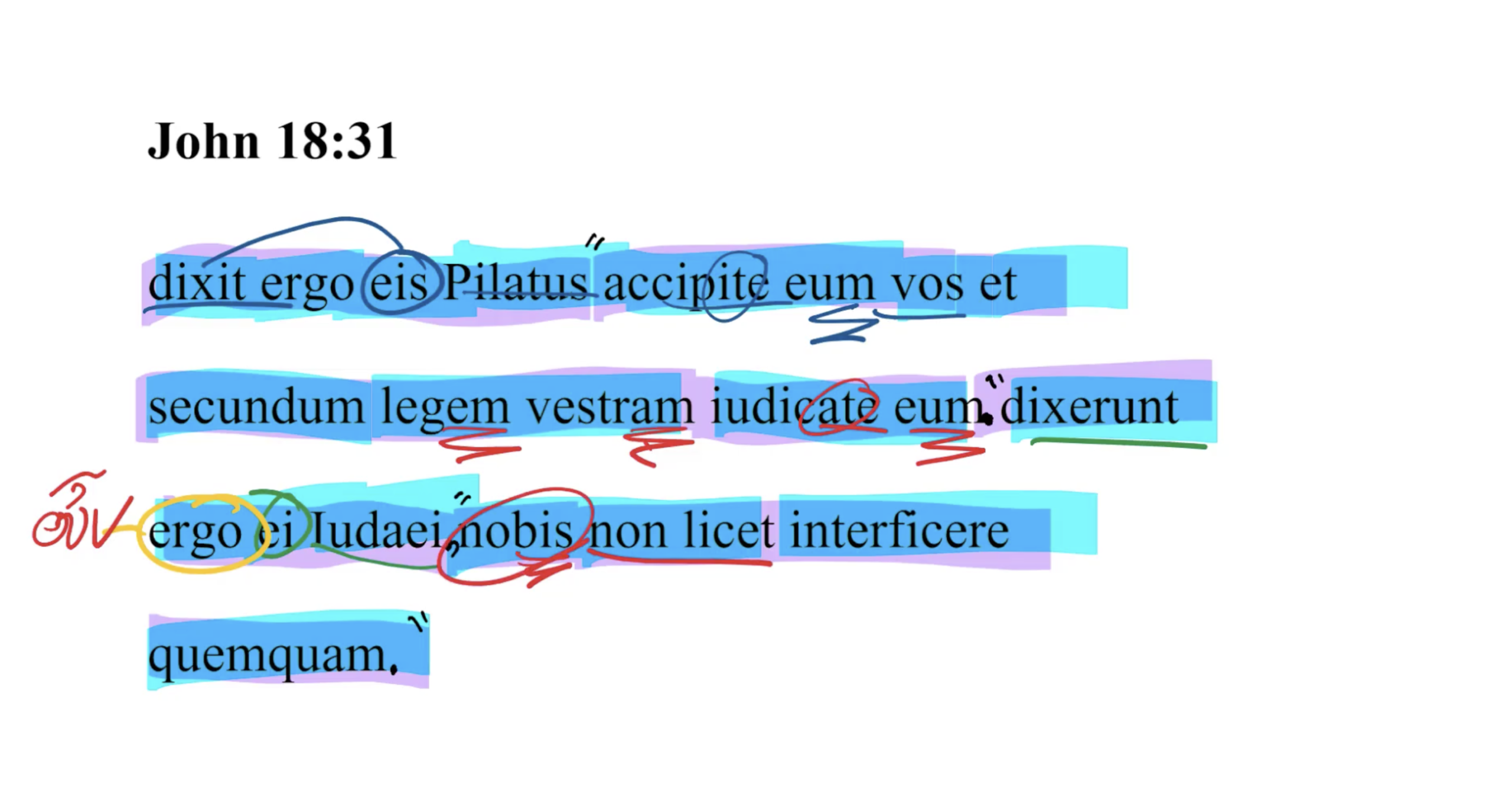 John 18:31 Latin Vulgate
