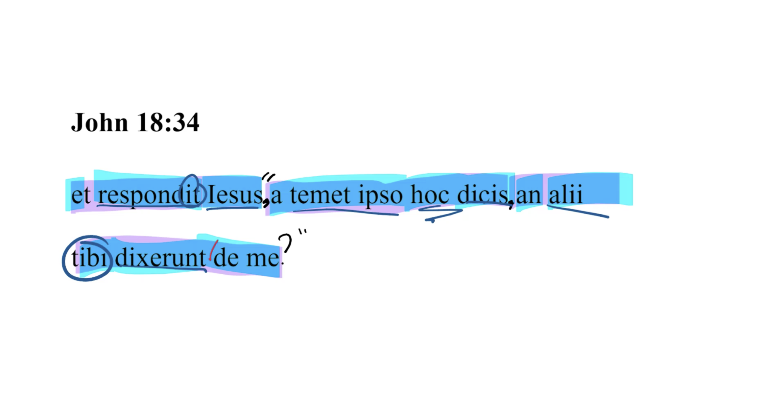 John 18:34 Latin Vulgate