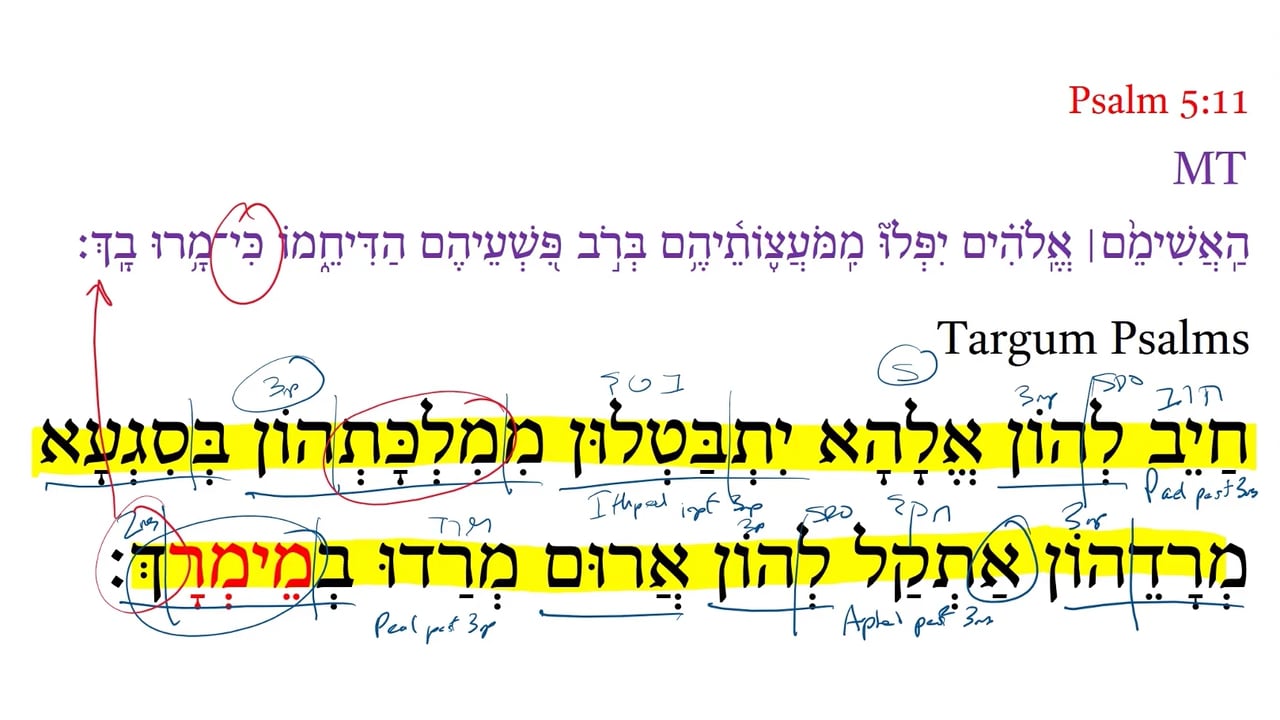 Targum Psalm 5:11