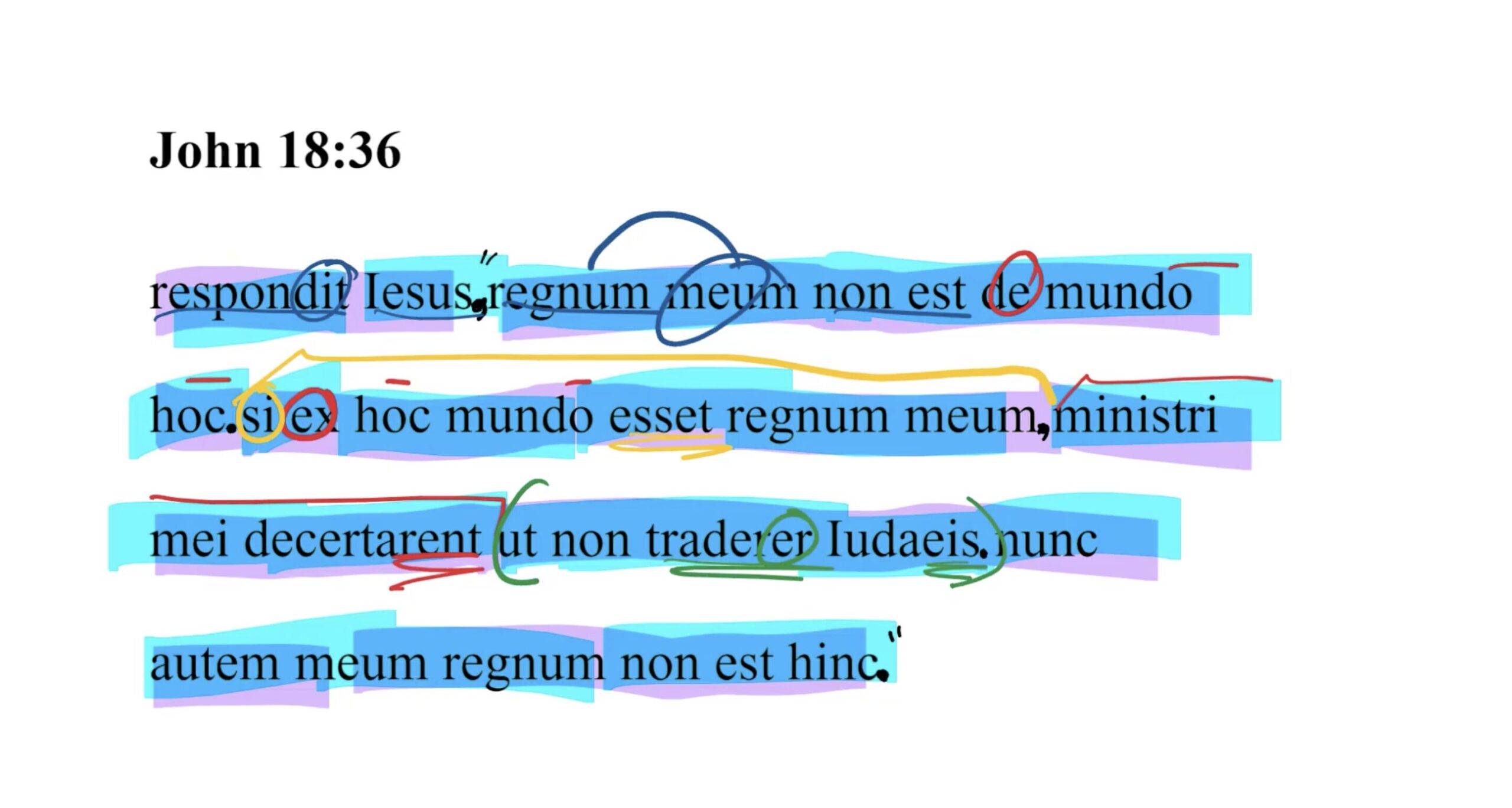 John 18:36 Latin Vulgate