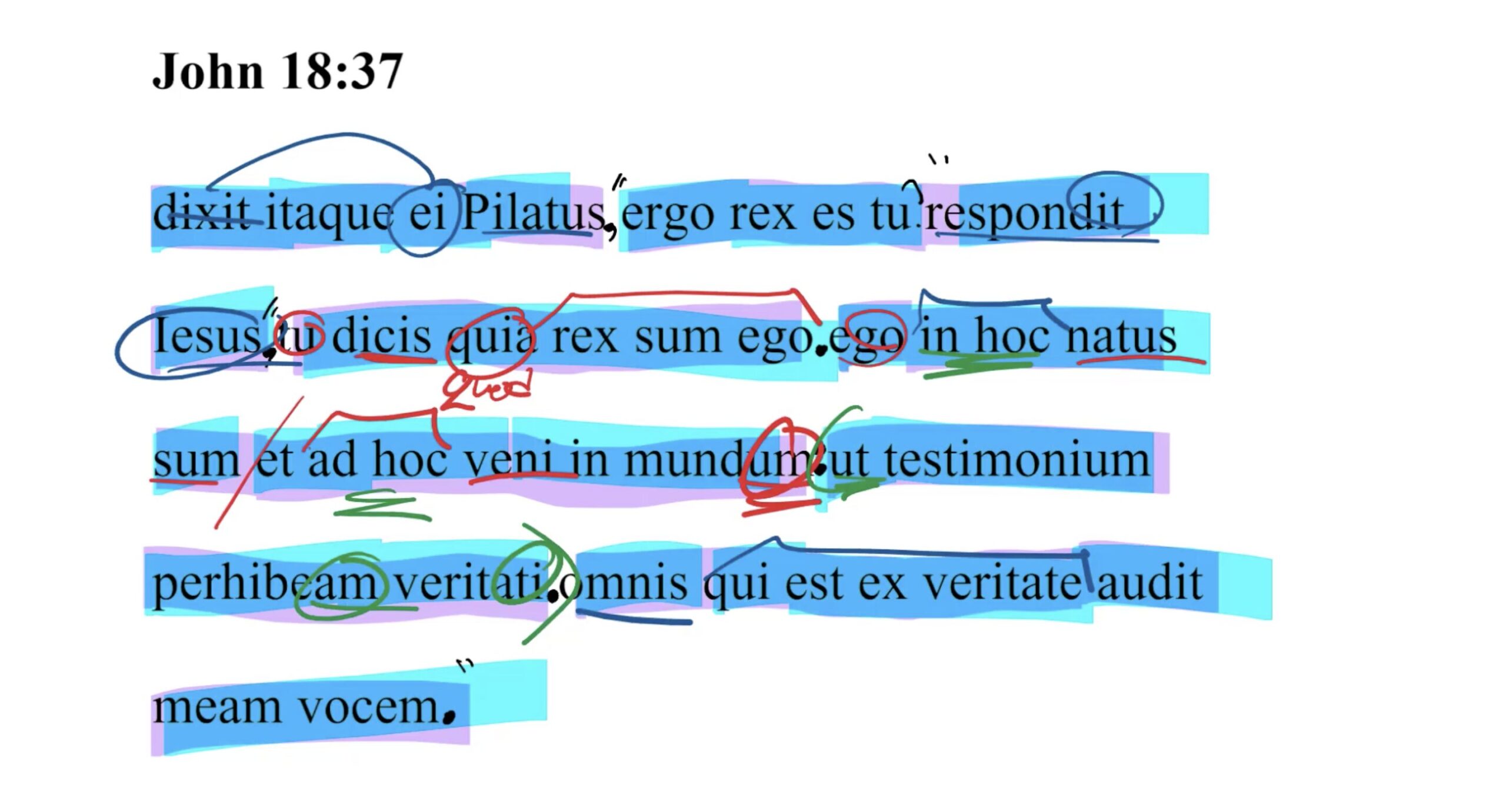John 18:37 Latin Vulgate