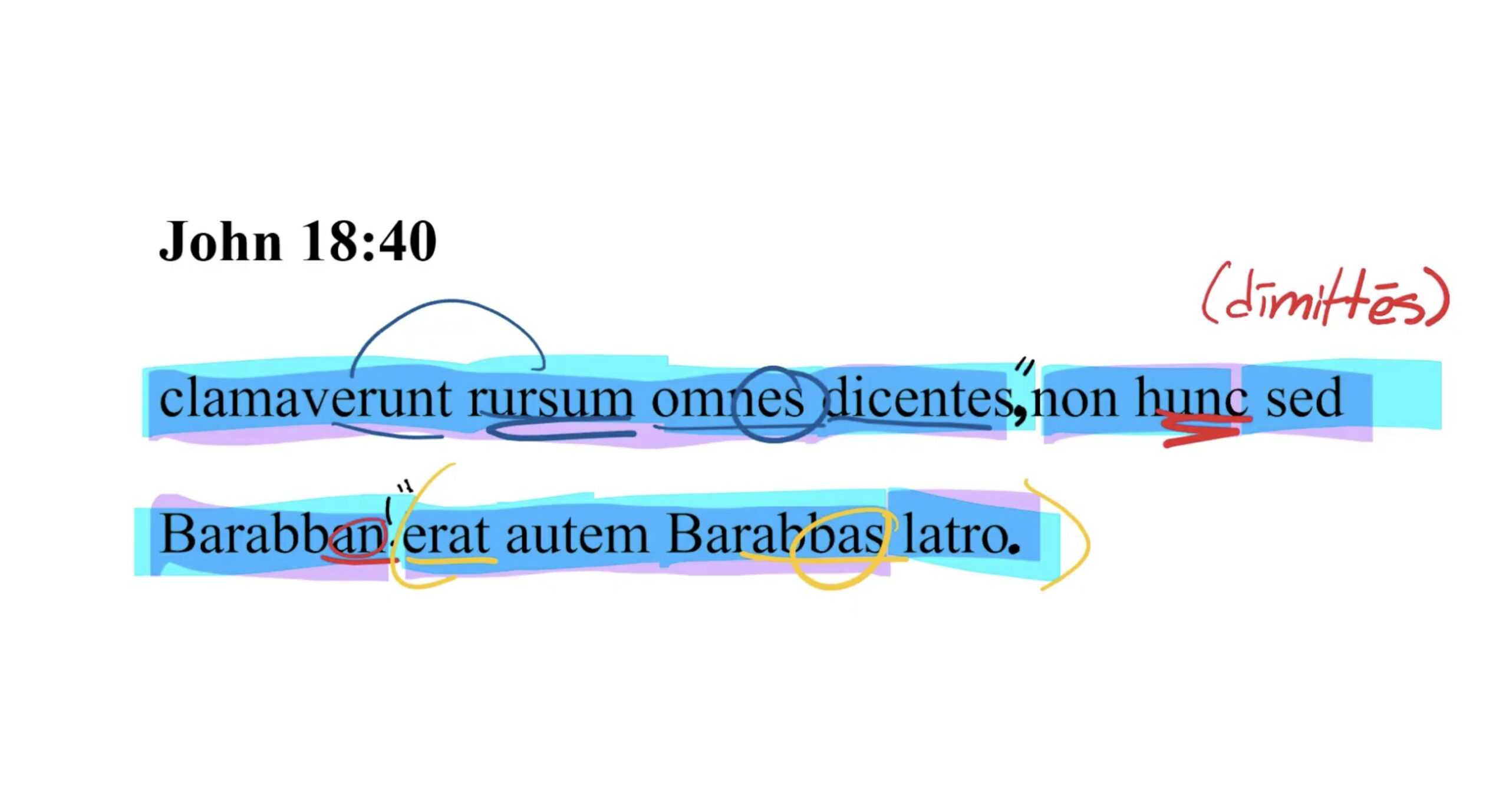 John 18:40 Latin Vulgate