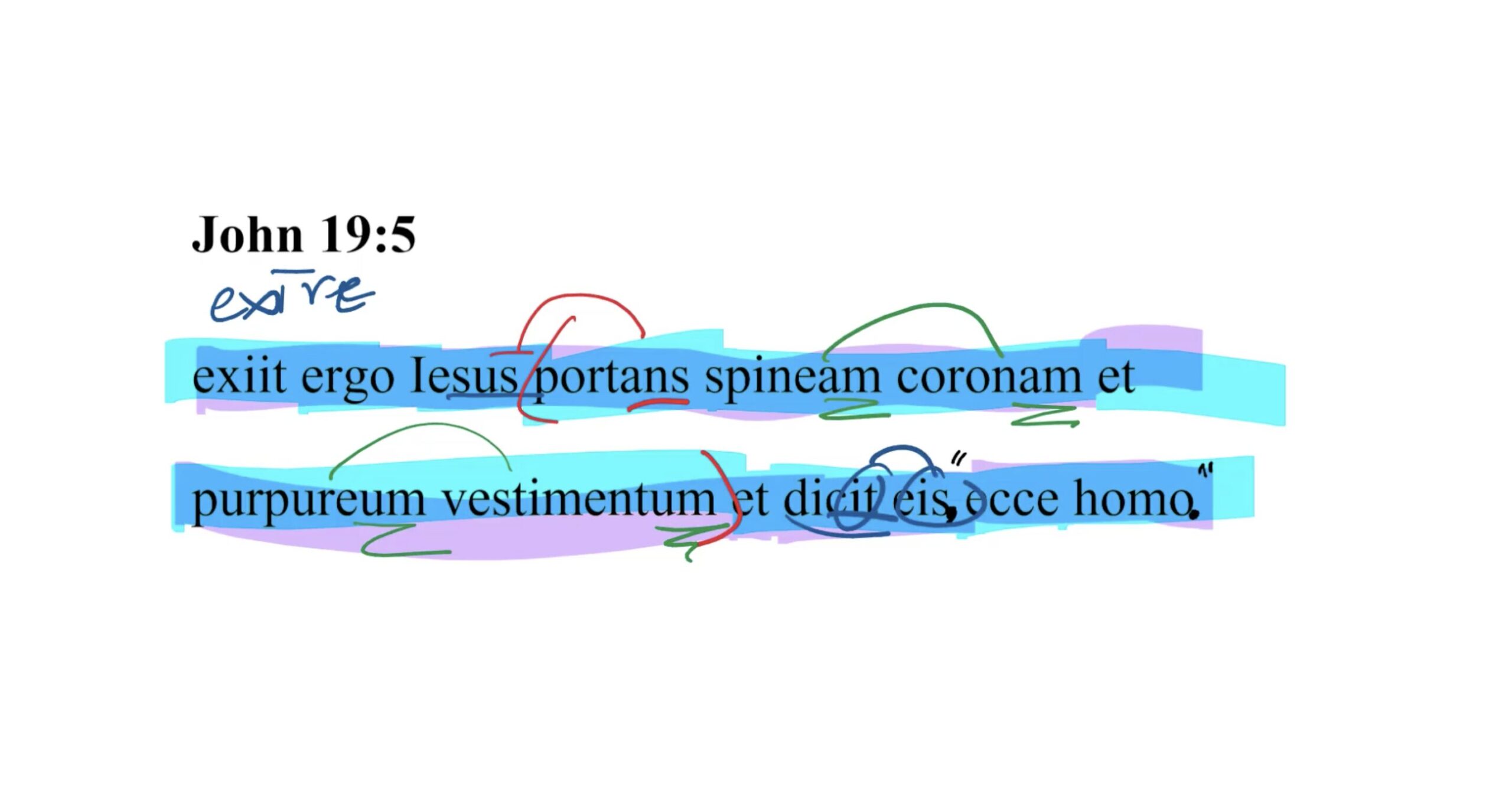 John 19:5 Latin Vulgate