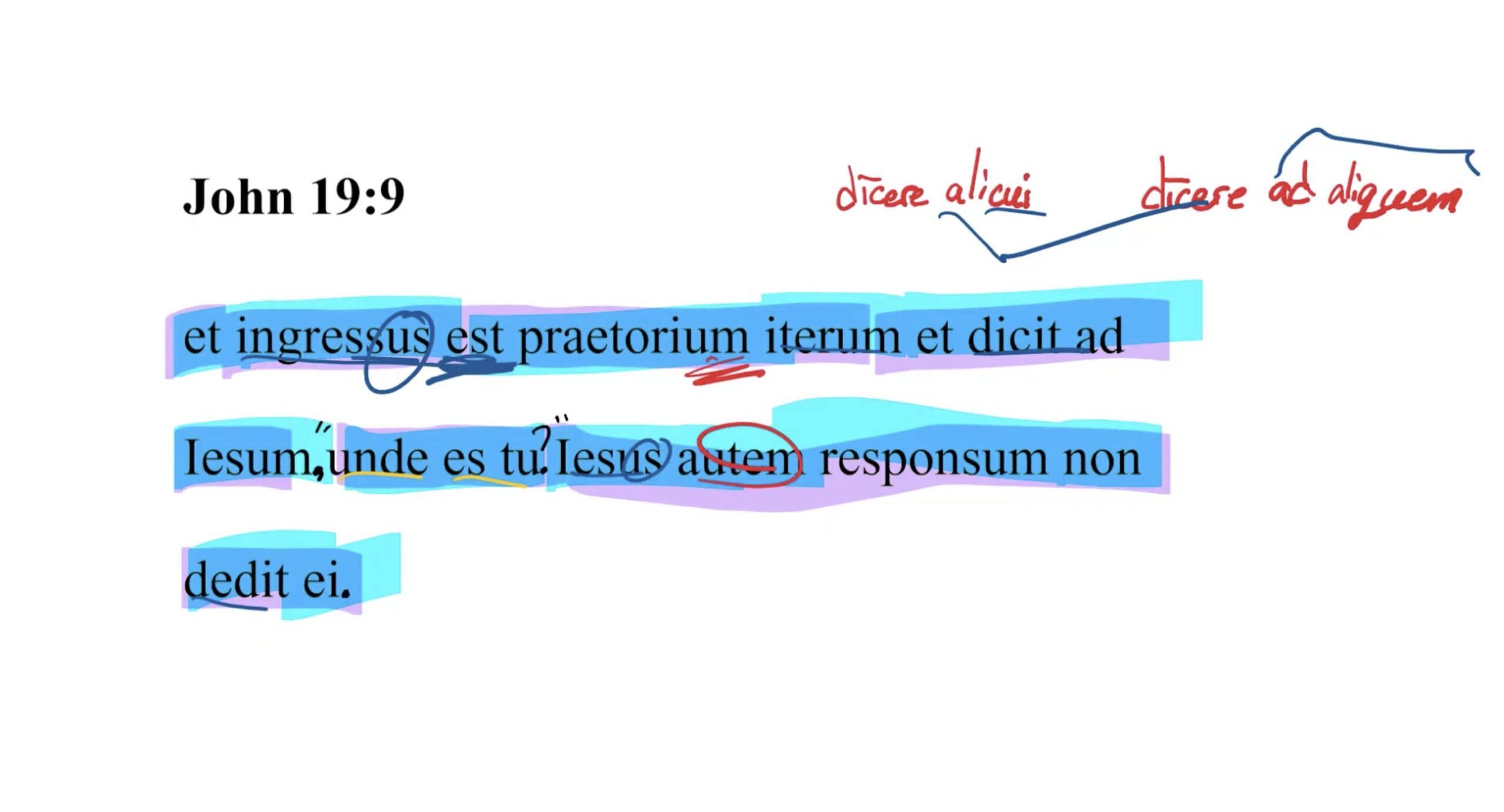 John 19:9 Latin Vulgate