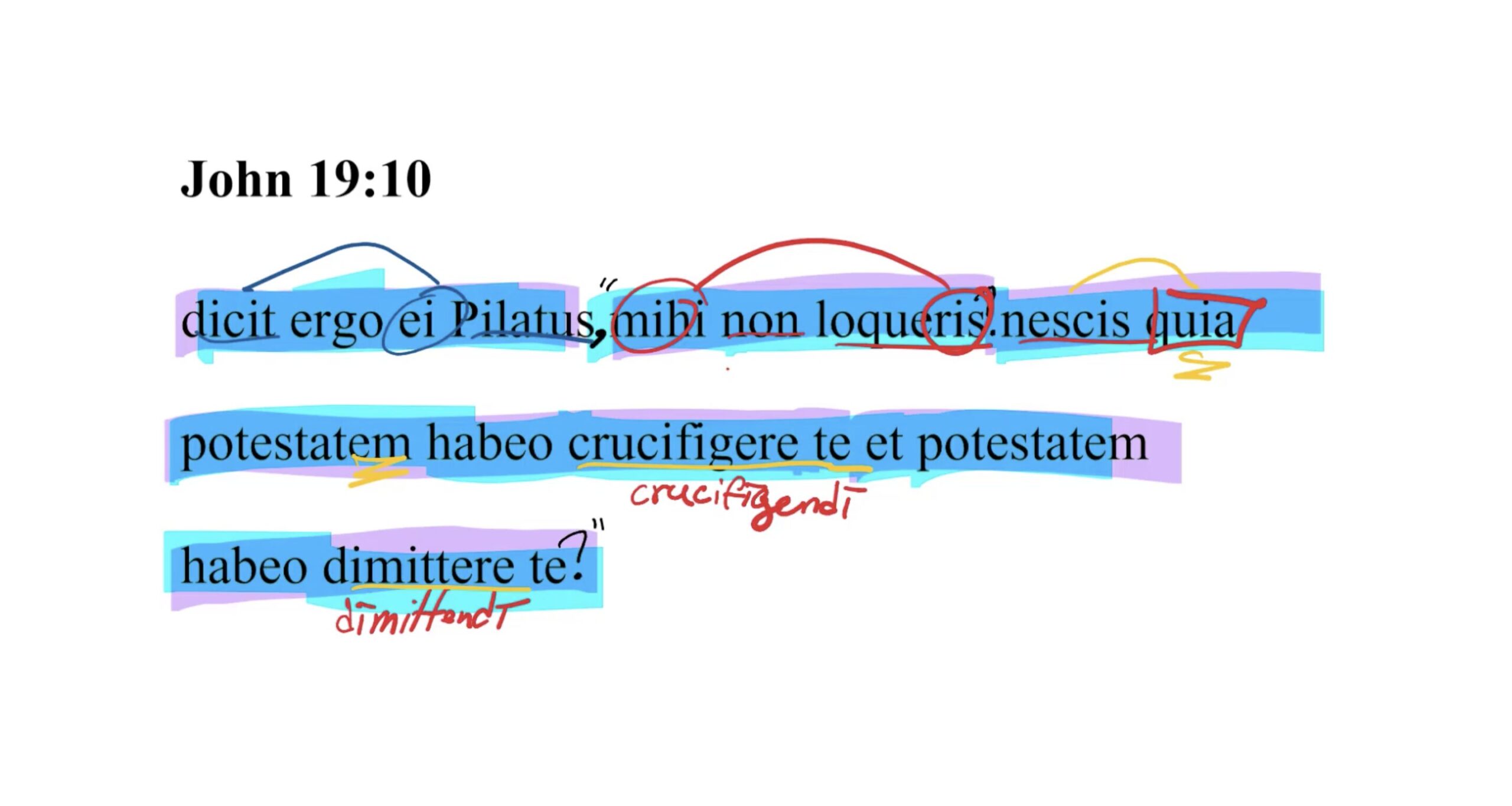 John 19:10 Latin Vulgate