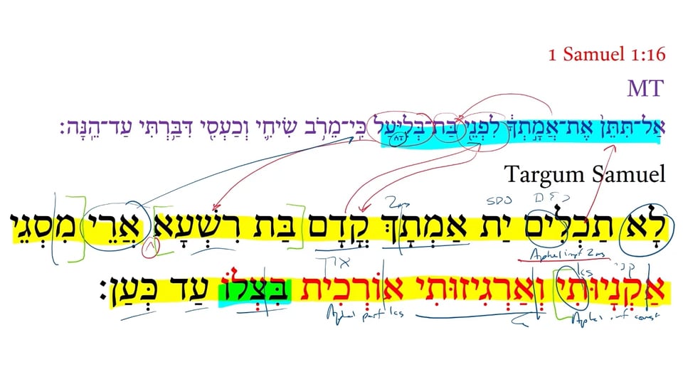 Targum 1 Samuel 1:16b