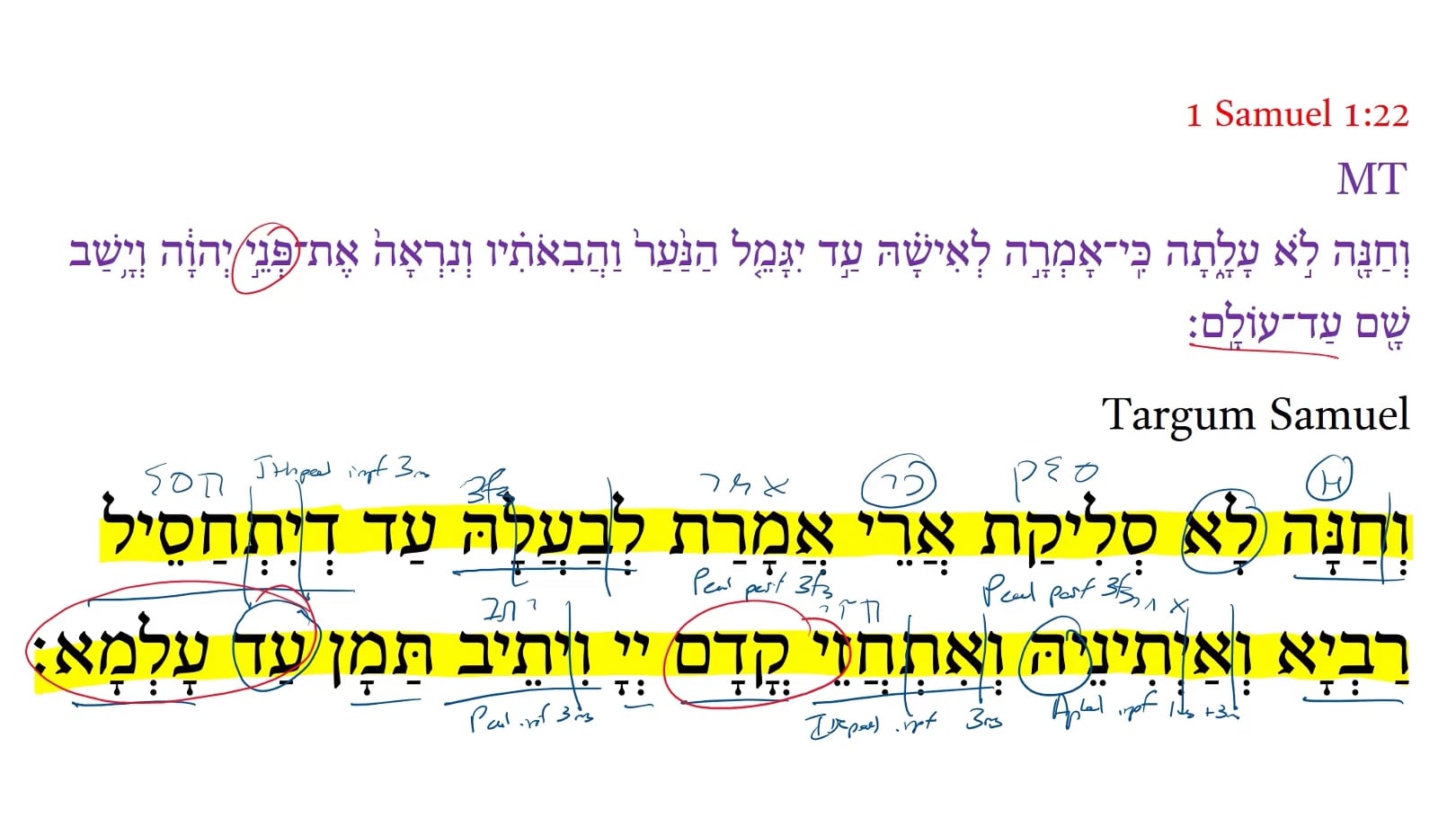 Targum 1 Samuel 1:22
