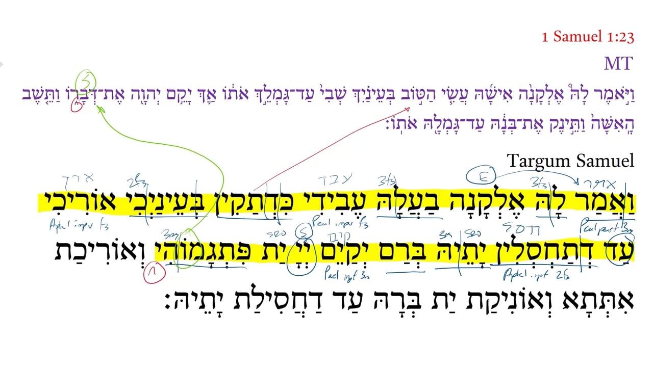 Targum 1 Samuel 1:23a