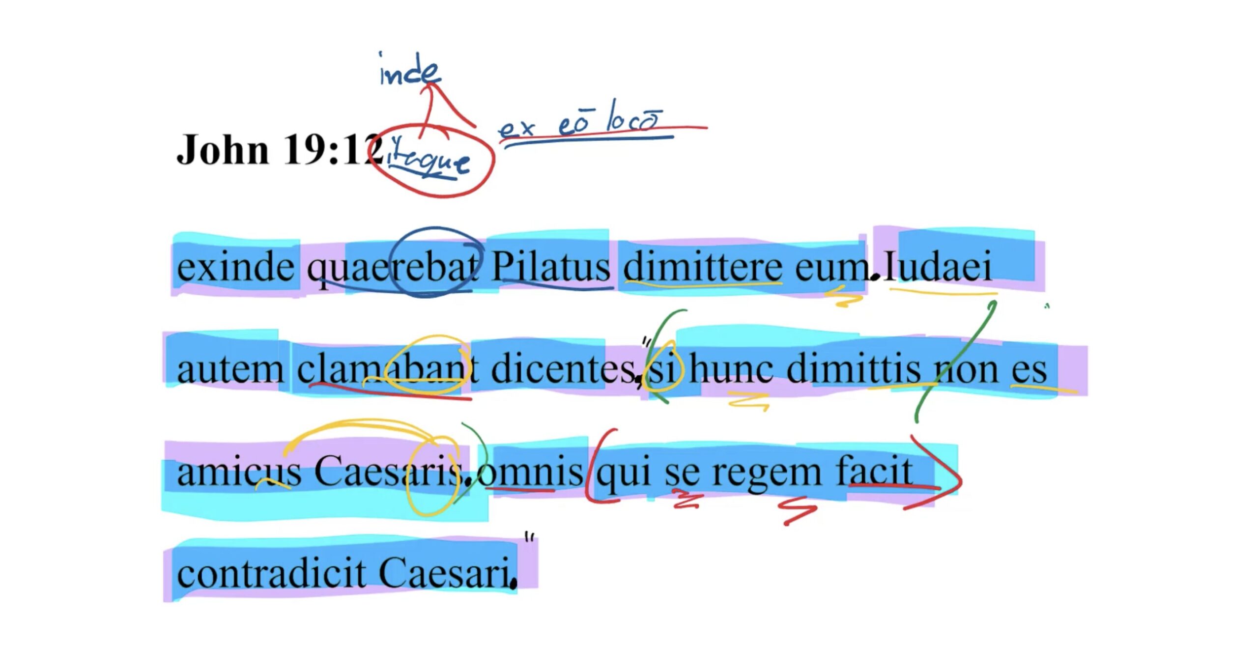 John 19:12 Latin Vulgate