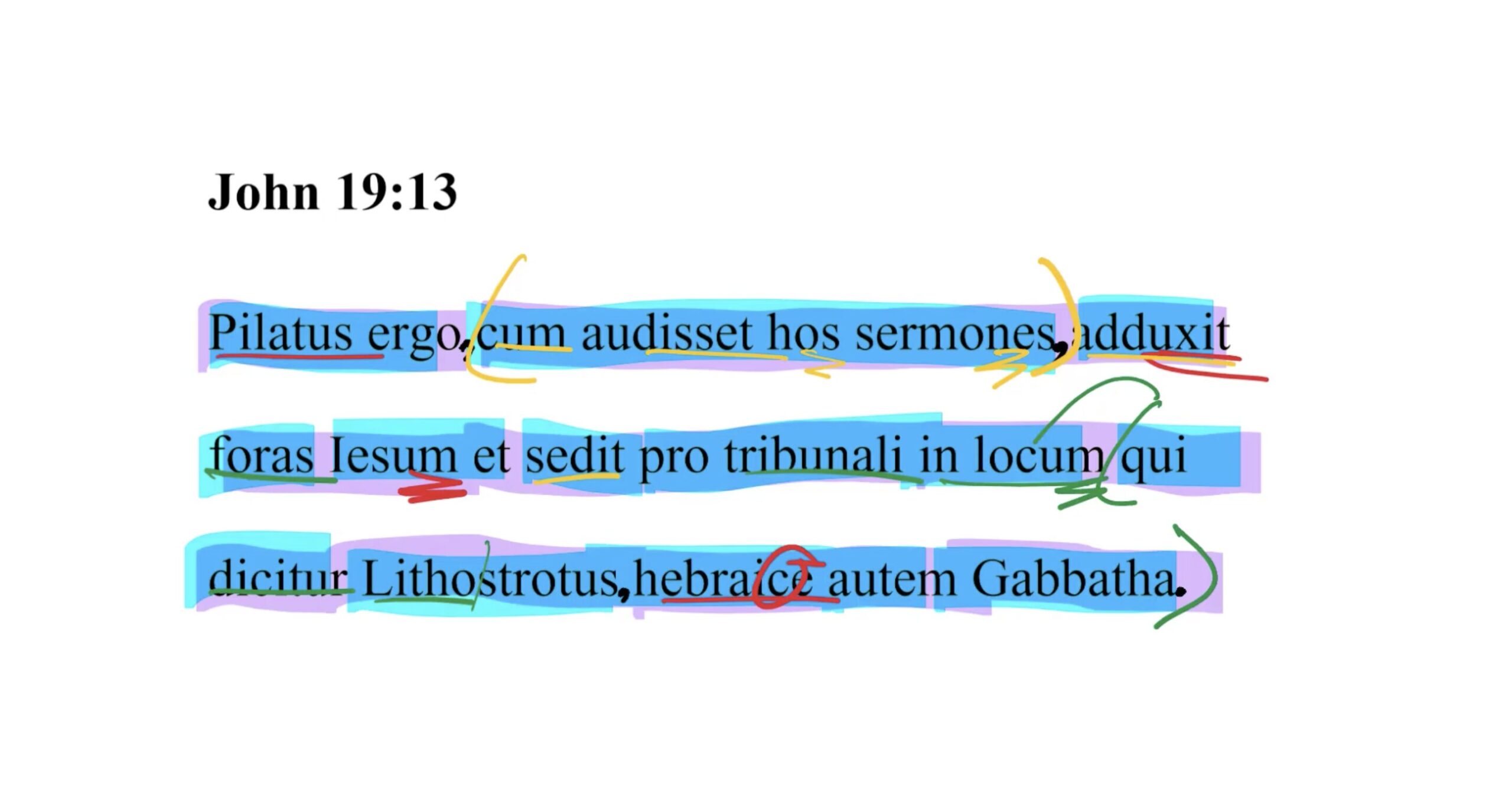 John 19:13 Latin Vulgate
