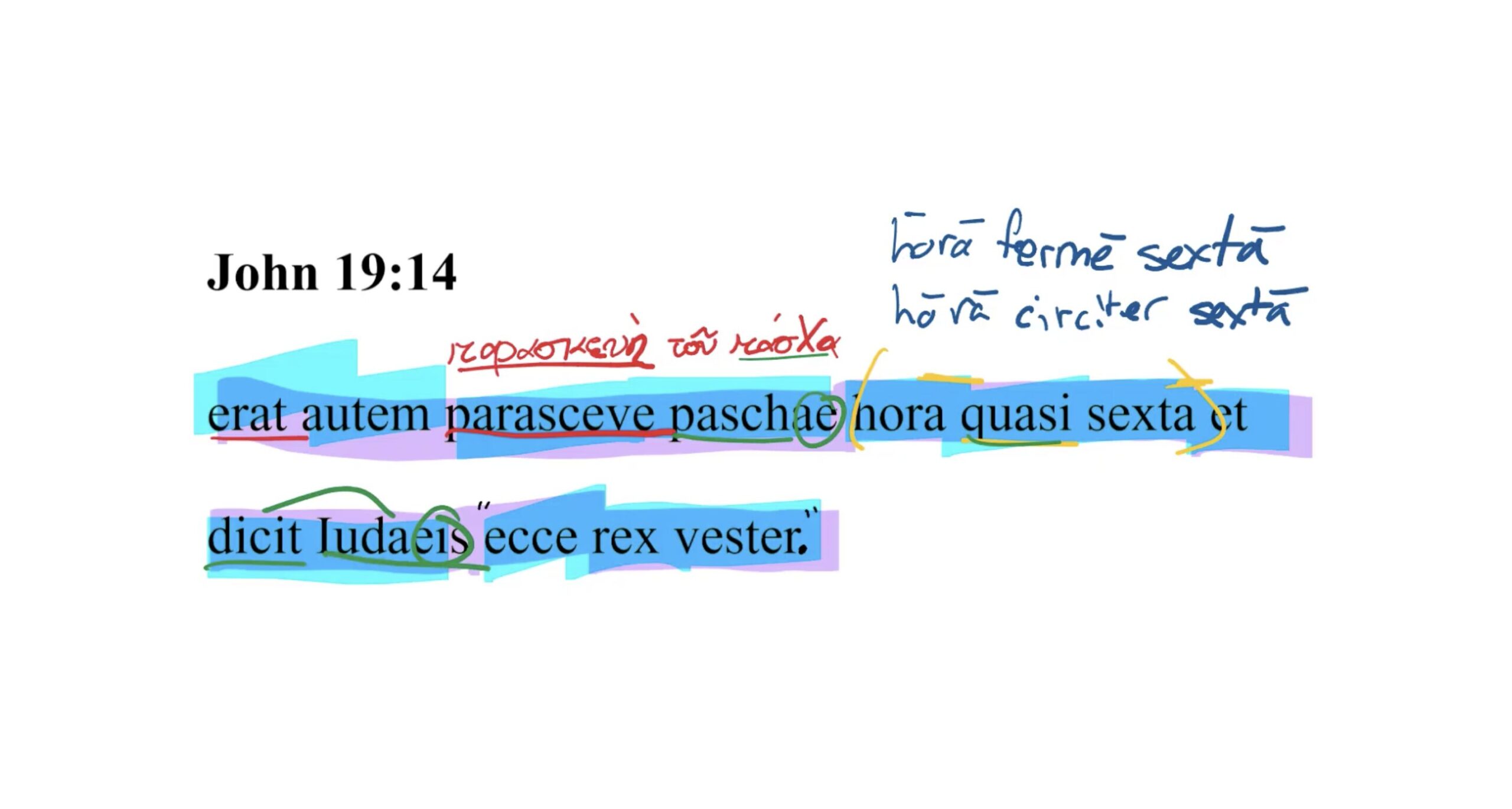 John 19:14 Latin Vulgate
