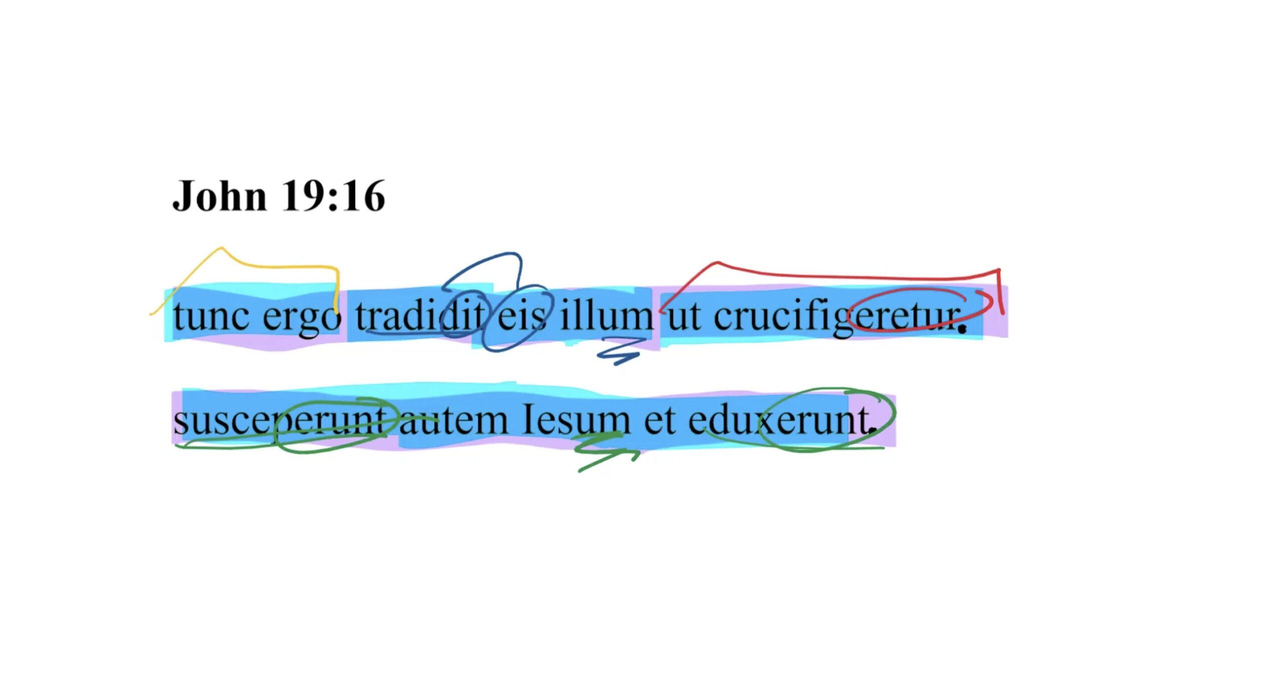 John 19:16 Latin Vulgate