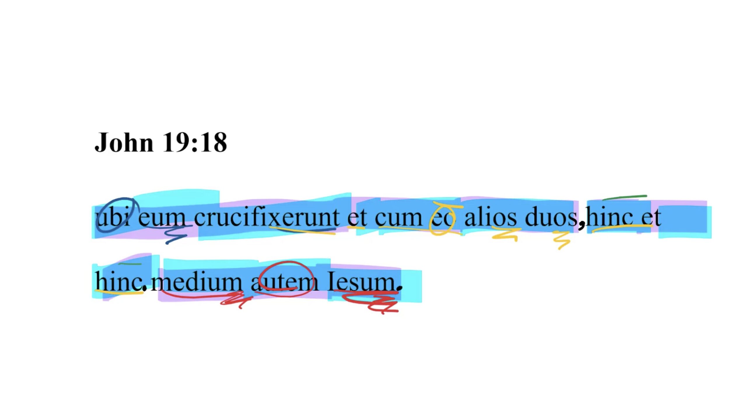 John 19:18 Latin Vulgate
