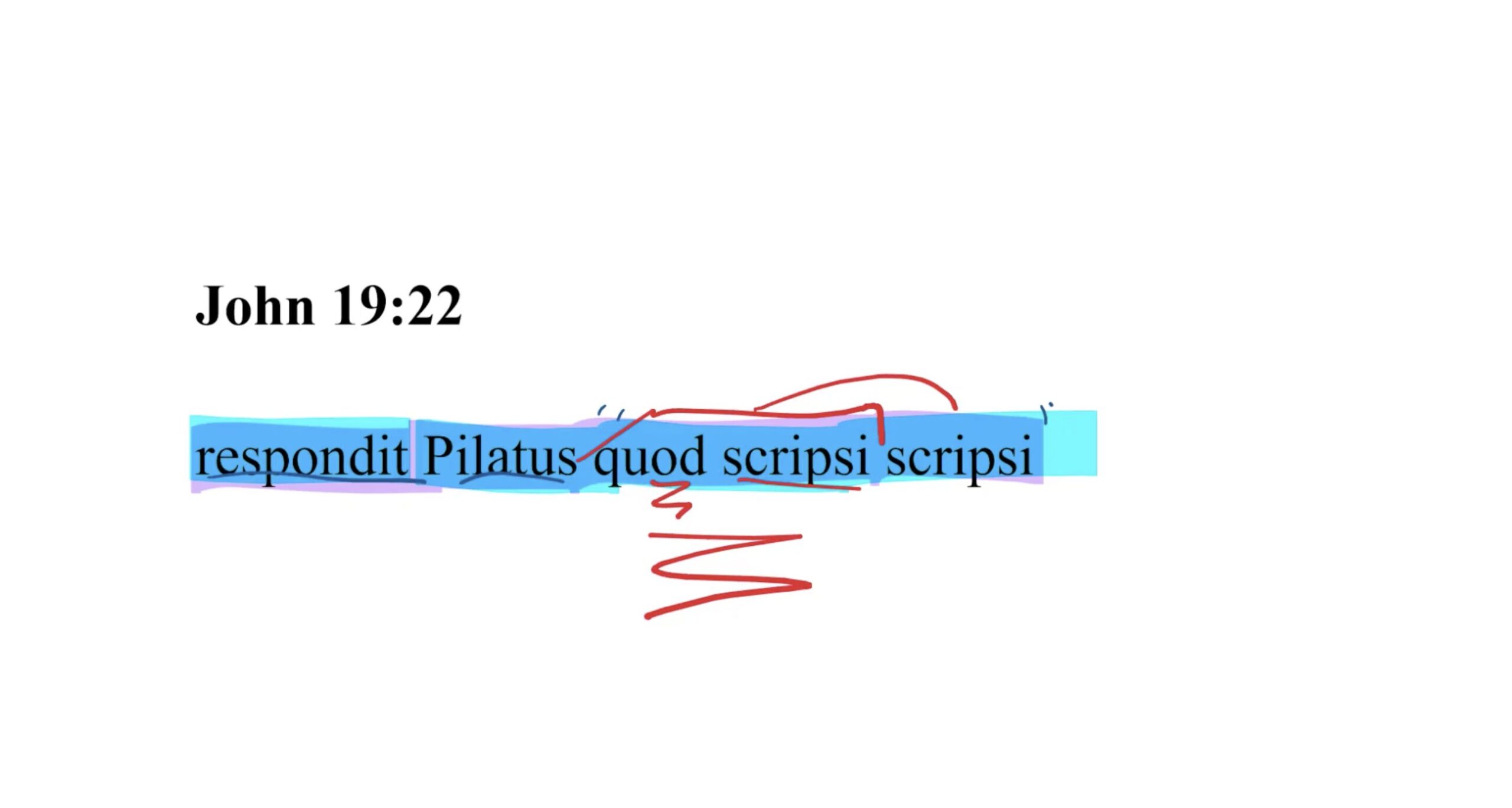 John 19:22 Latin Vulgate