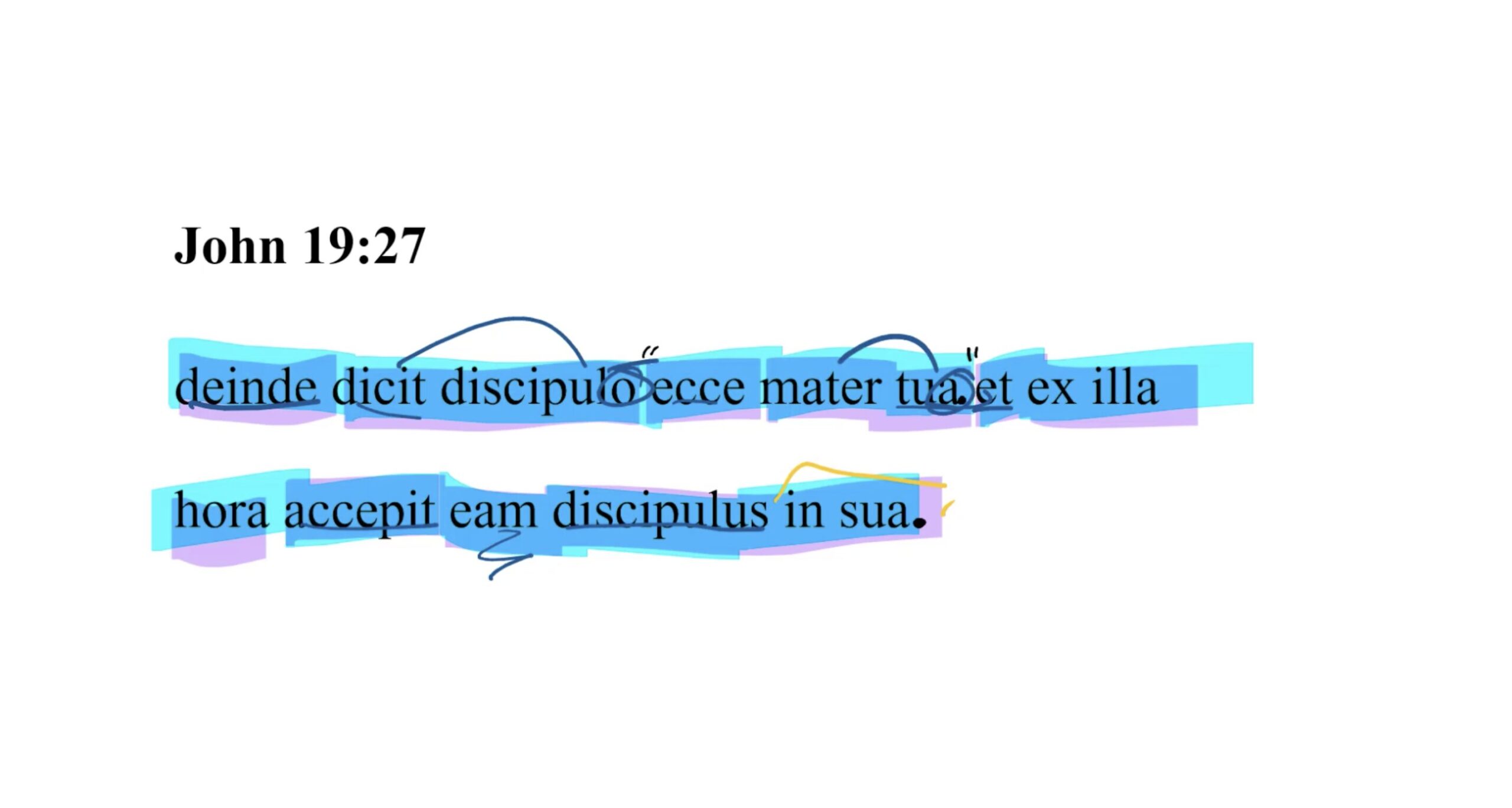 John 19:27 Latin Vulgate
