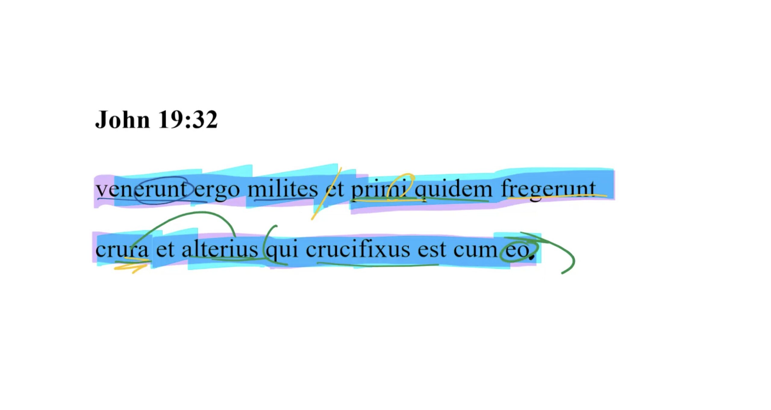 John 19:32 Latin Vulgate