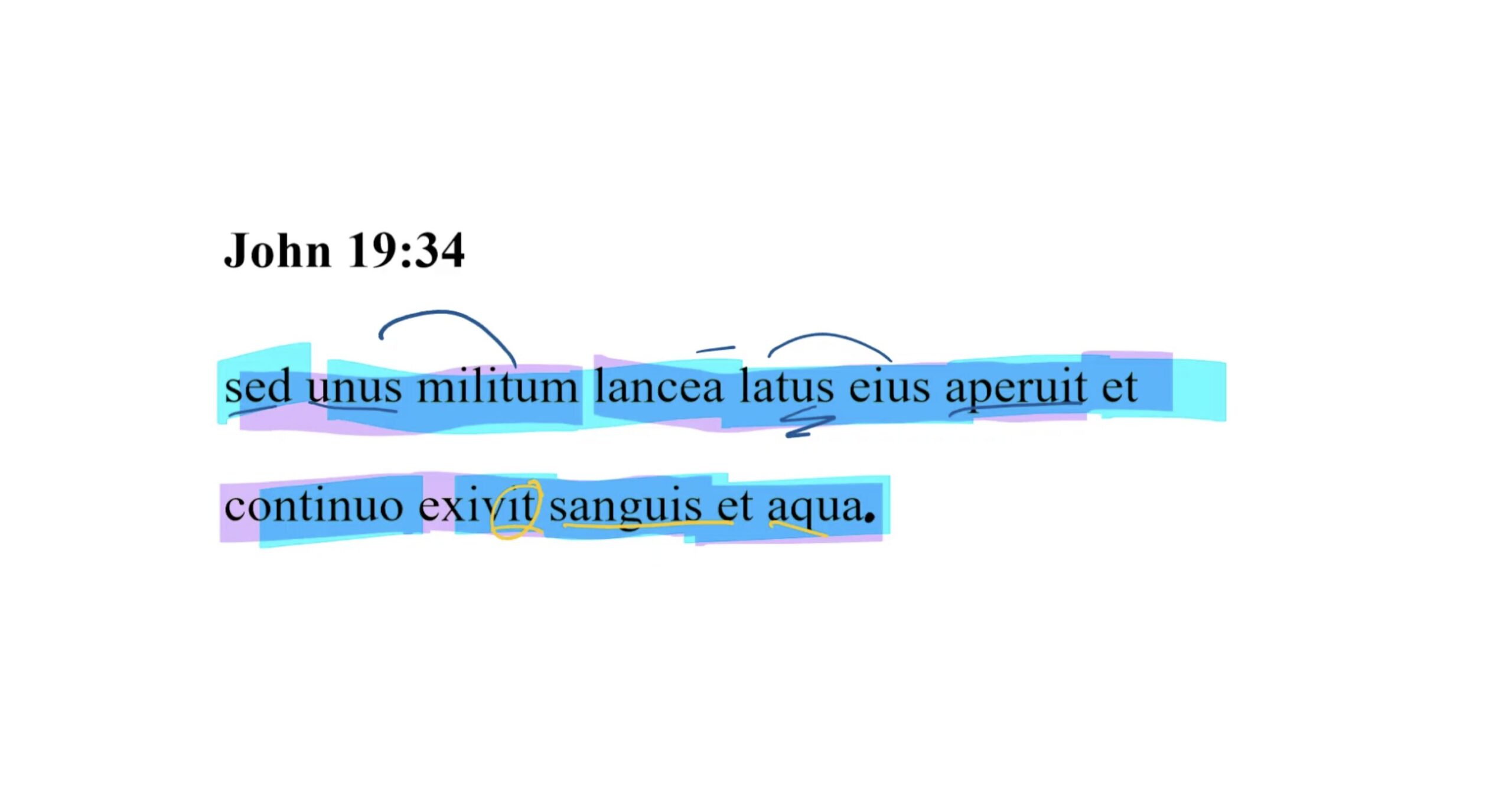John 19:34 Latin Vulgate
