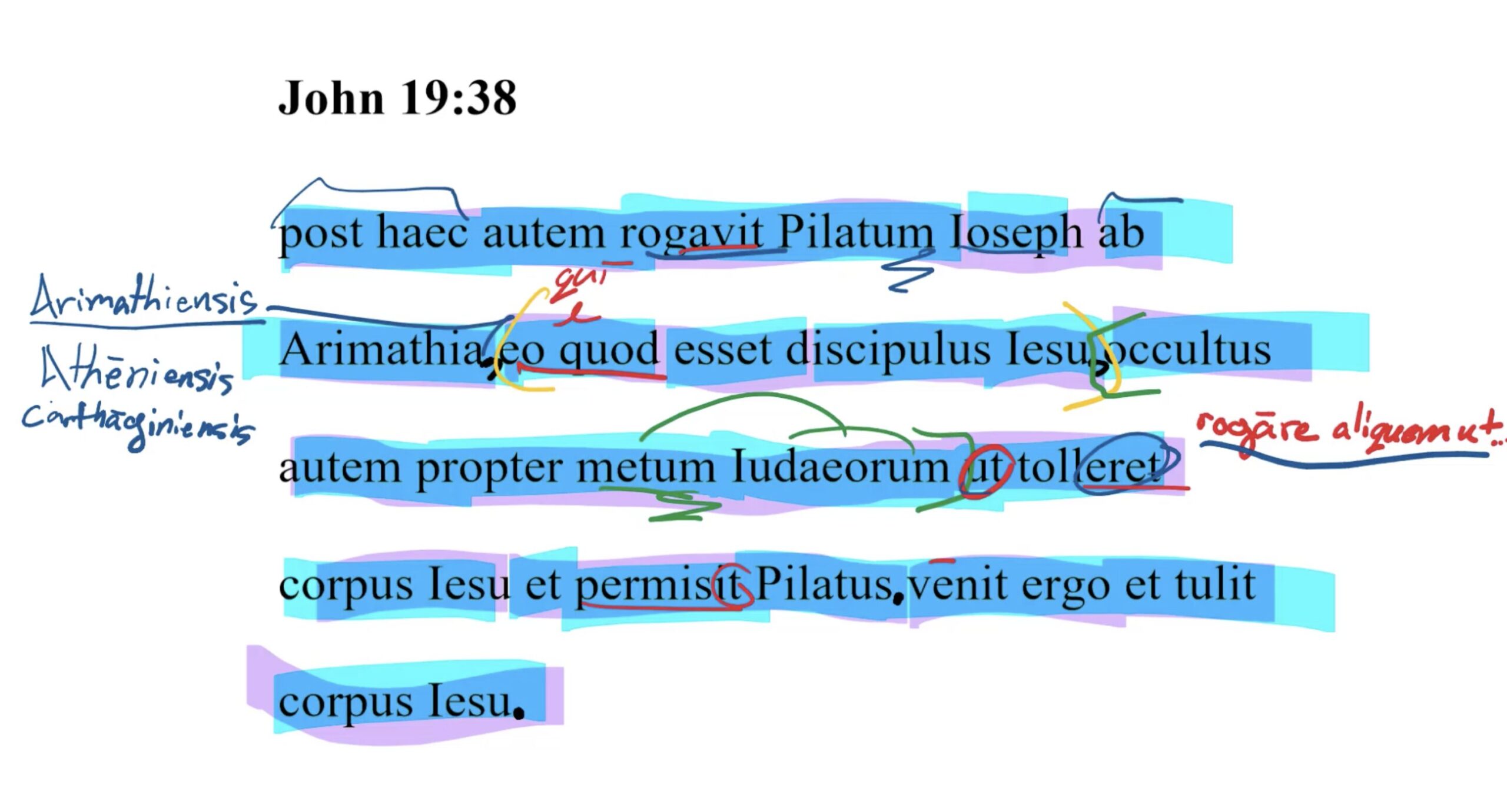 John 19:38 Latin Vulgate