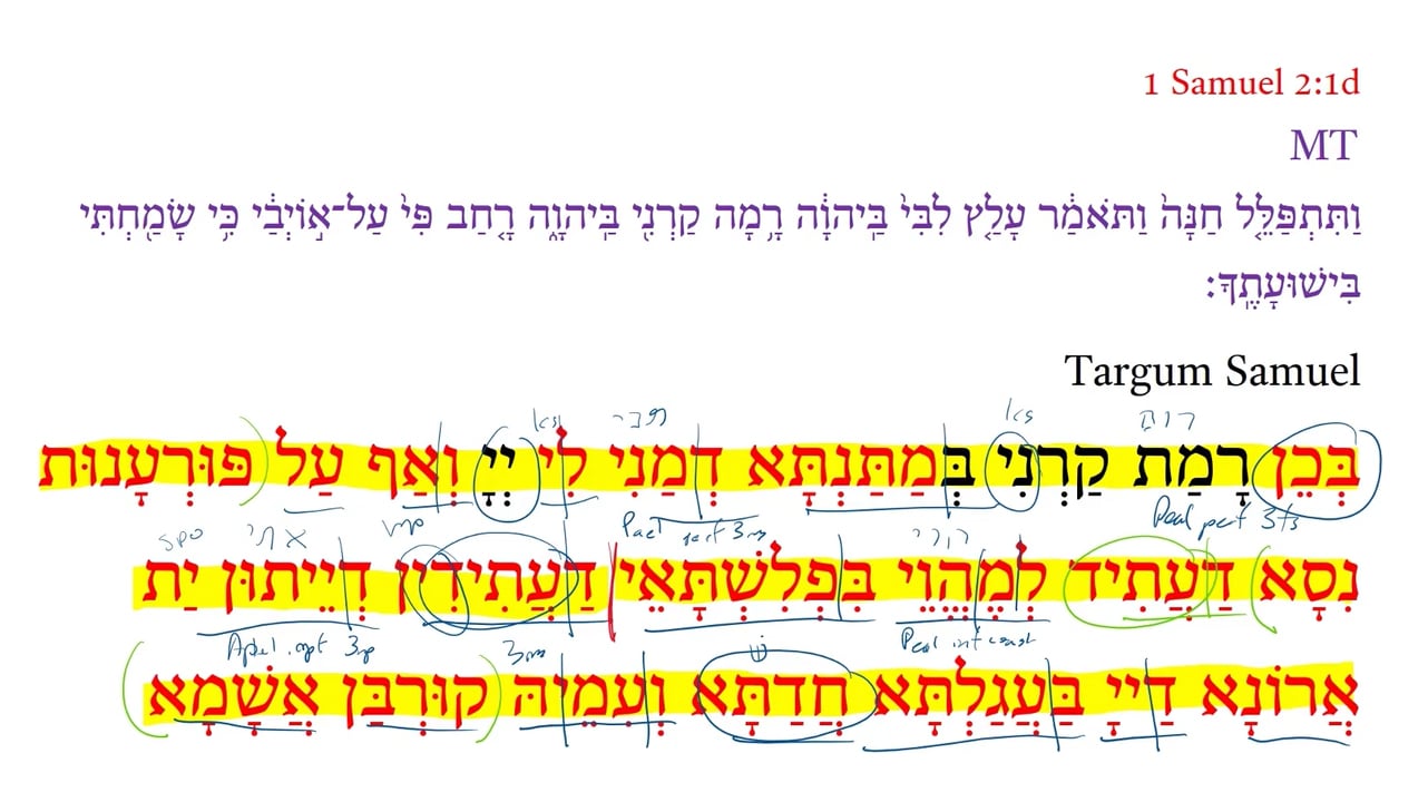 Targum 1 Samuel 2:1d 2