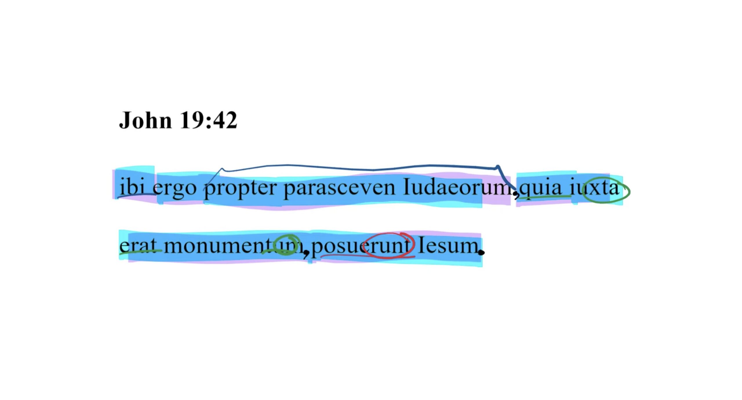 John 19:42 Latin Vulgate
