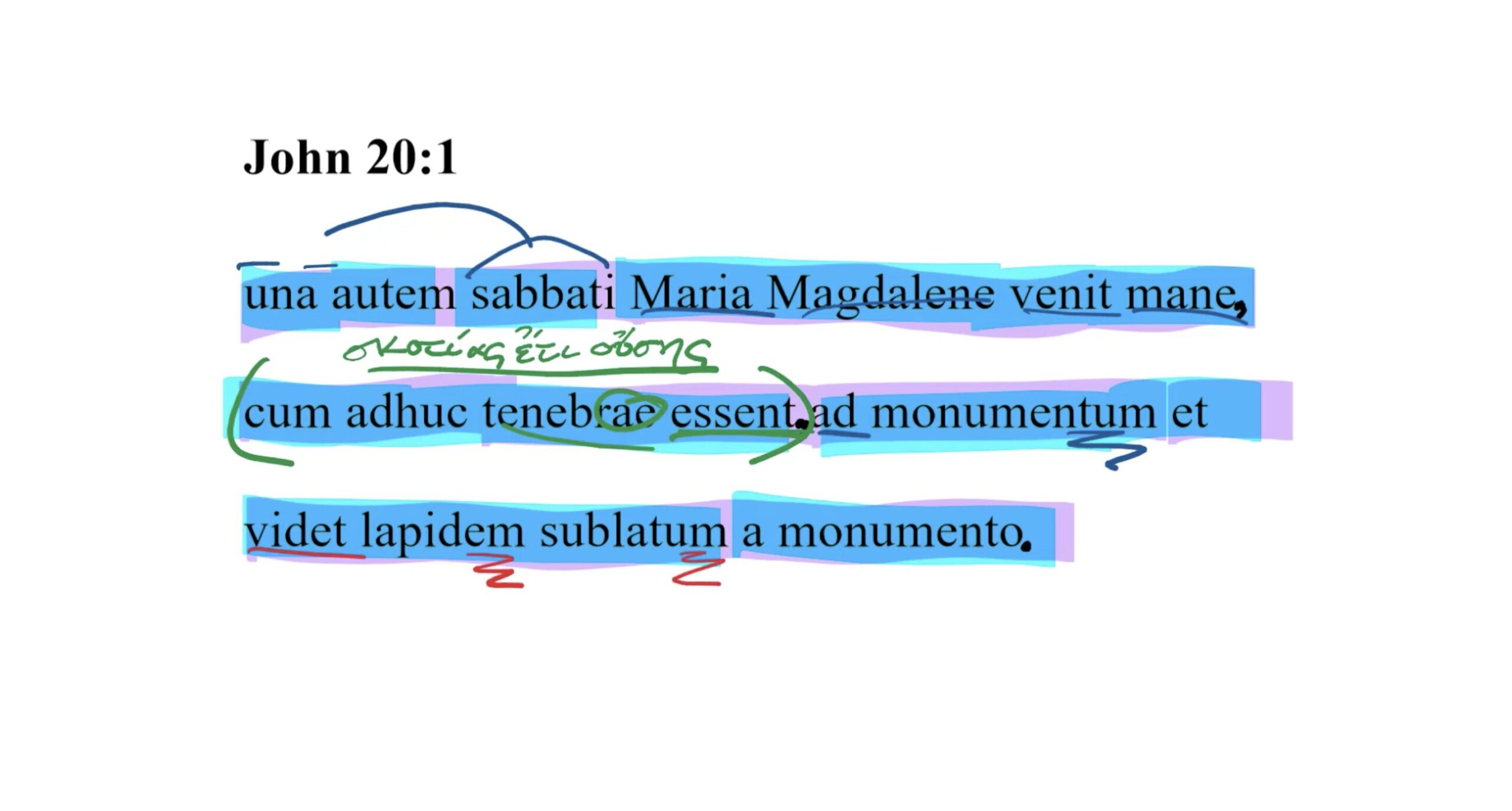 John 20:1 Latin Vulgate