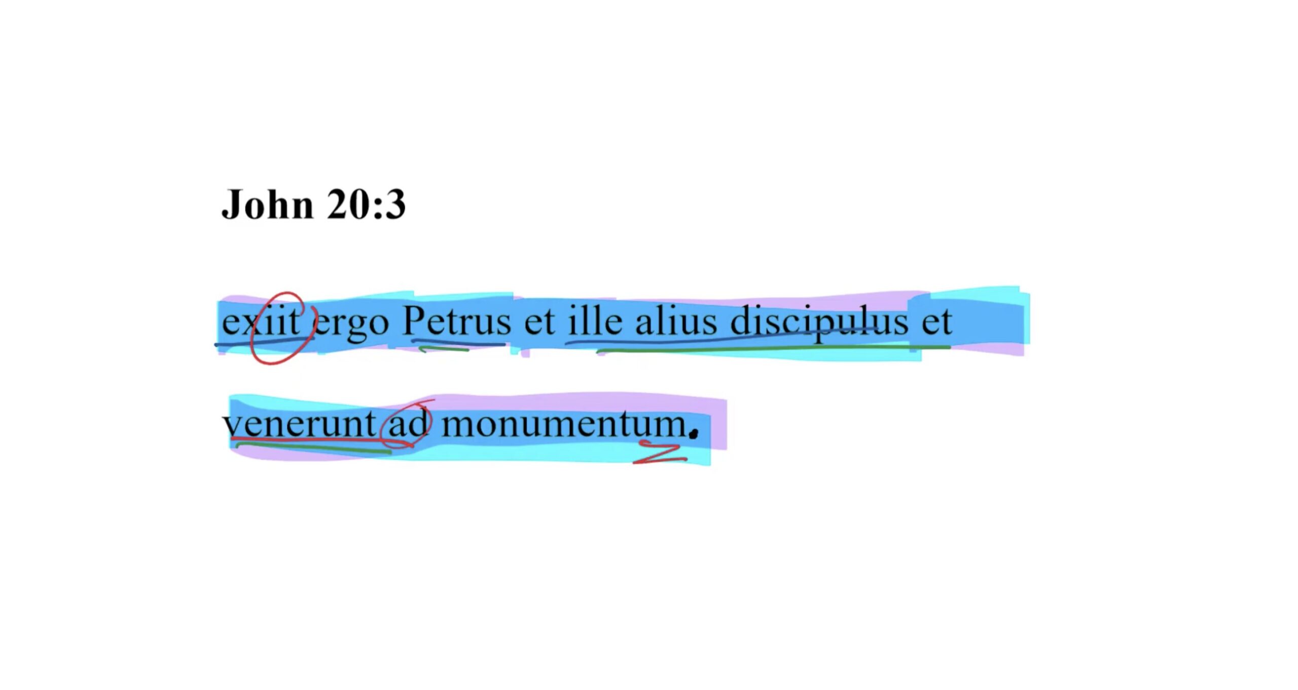 John 20:3 Latin Vulgate