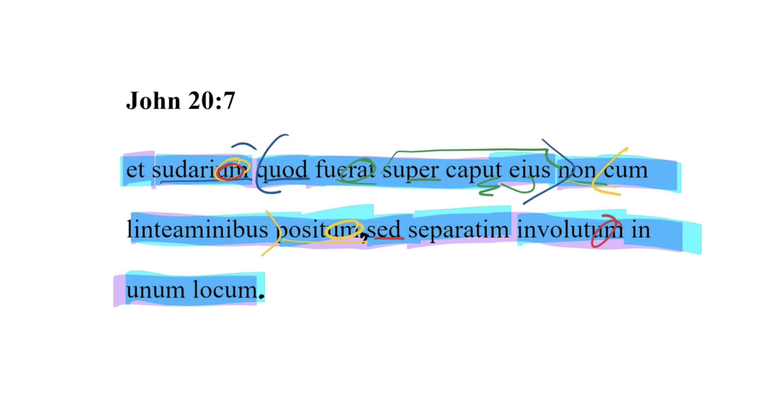 John 20:7 Latin Vulgate