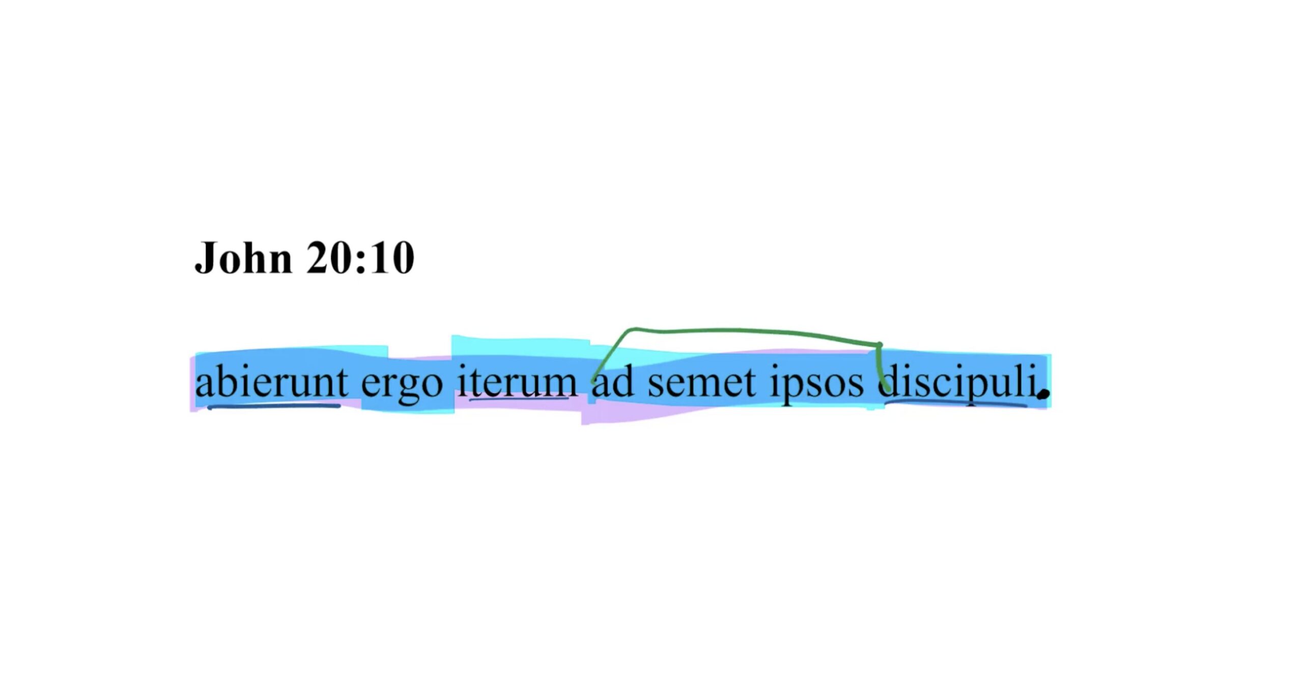 John 20:10 Latin Vulgate