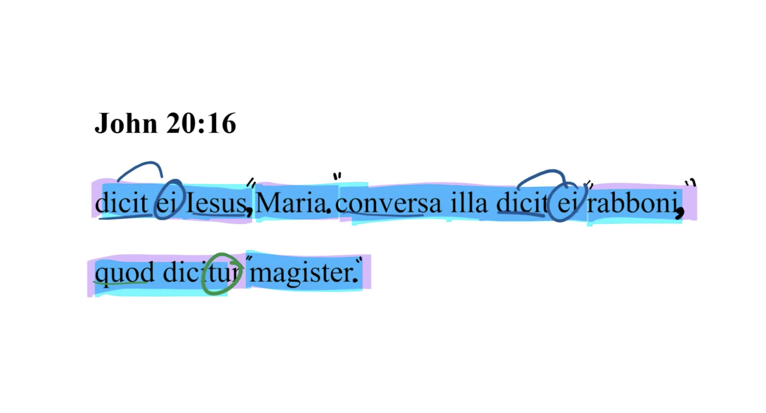 John 20:16 Latin Vulgate