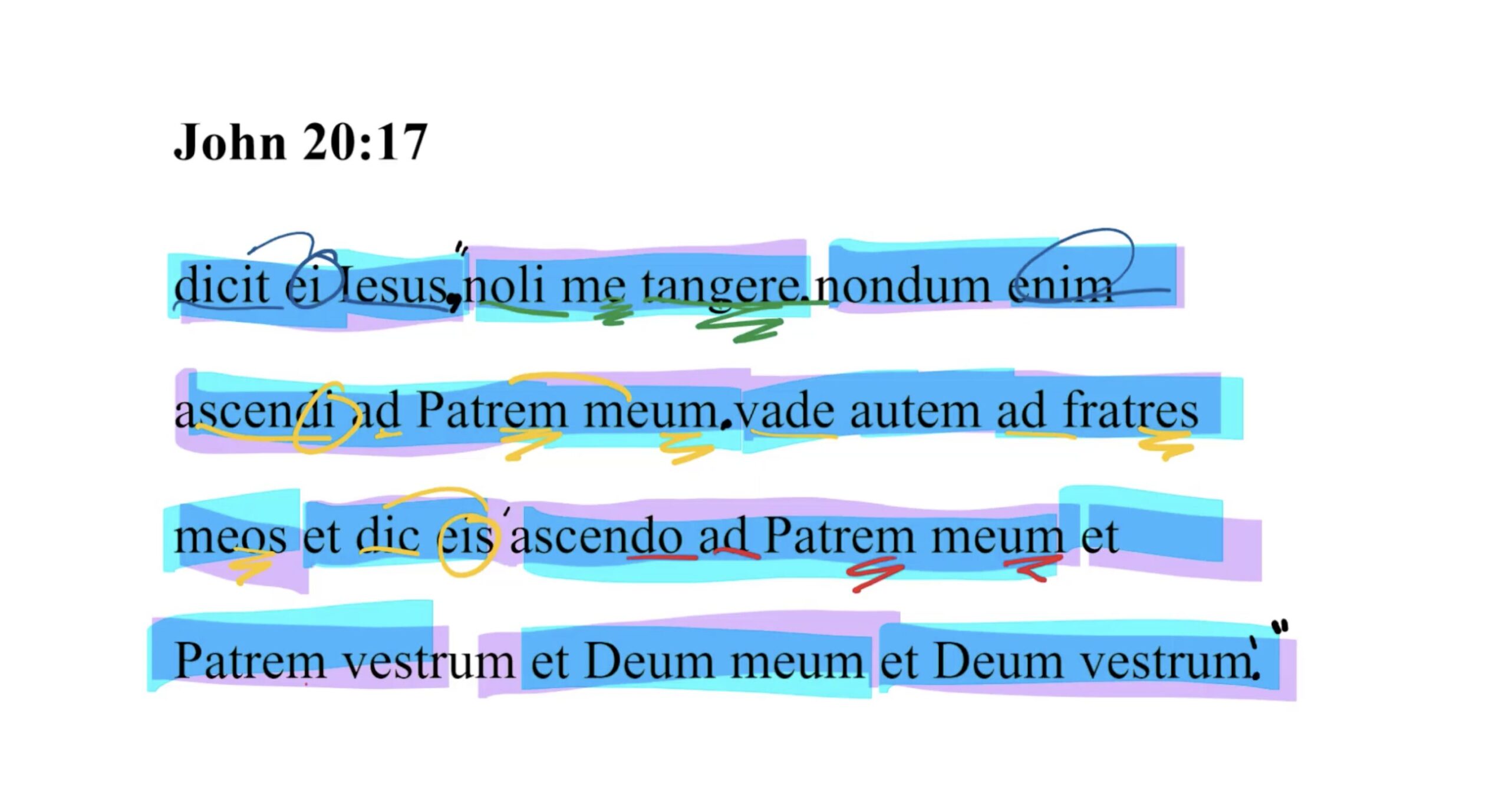 John 20:17 Latin Vulgate