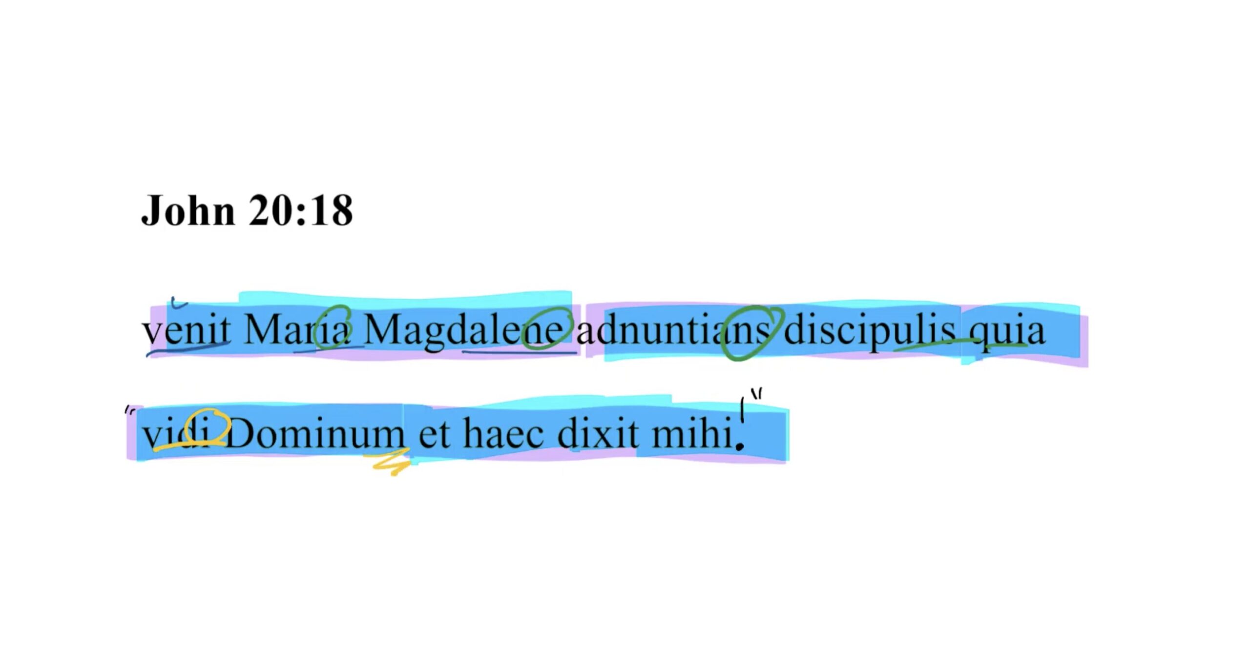 John 20:18 Latin Vulgate
