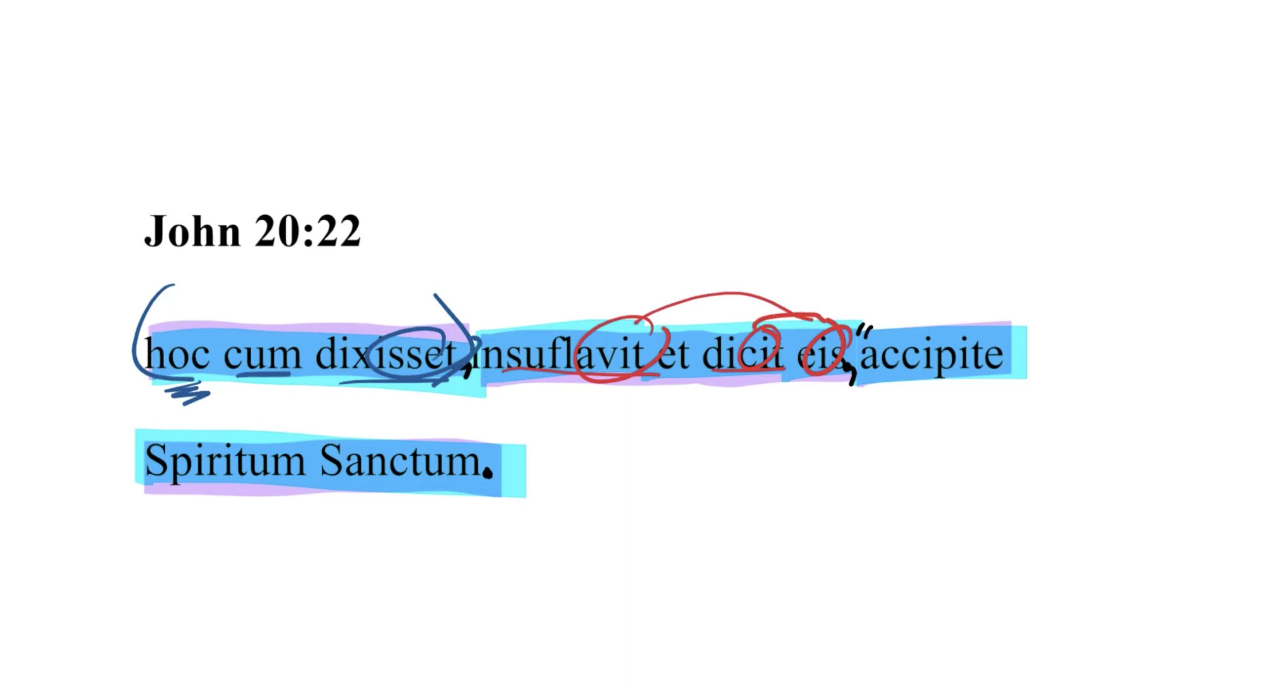 John 20:22 Latin Vulgate