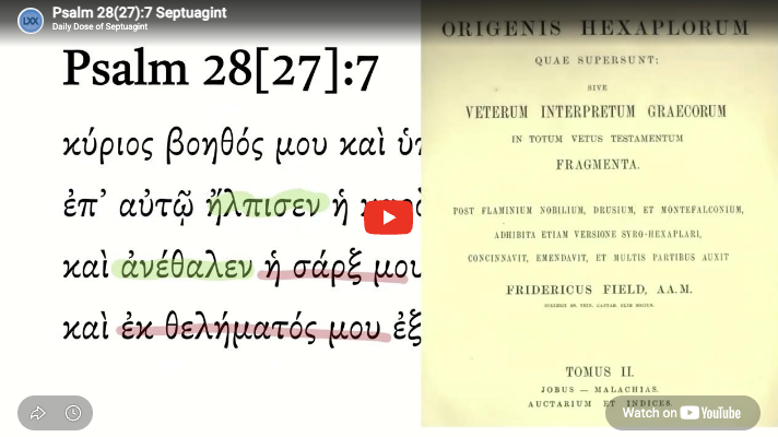 Psalm 28(27):7 Septuagint