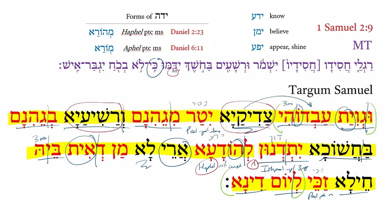 Targum 1 Samuel 2:9b