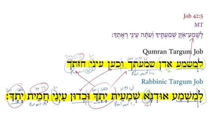 Qumran Targum Job 42:5b