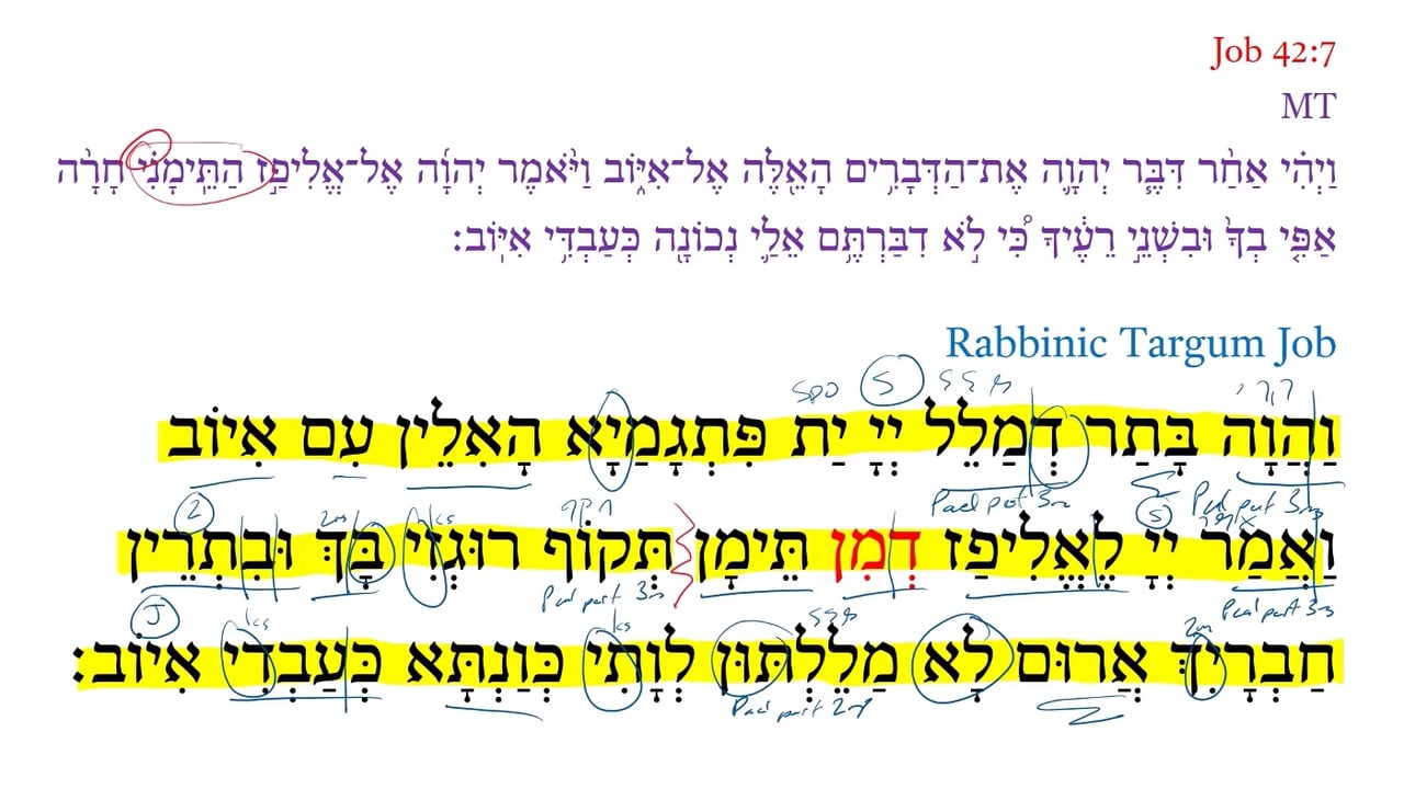 Qumran Targum Job 42:7b