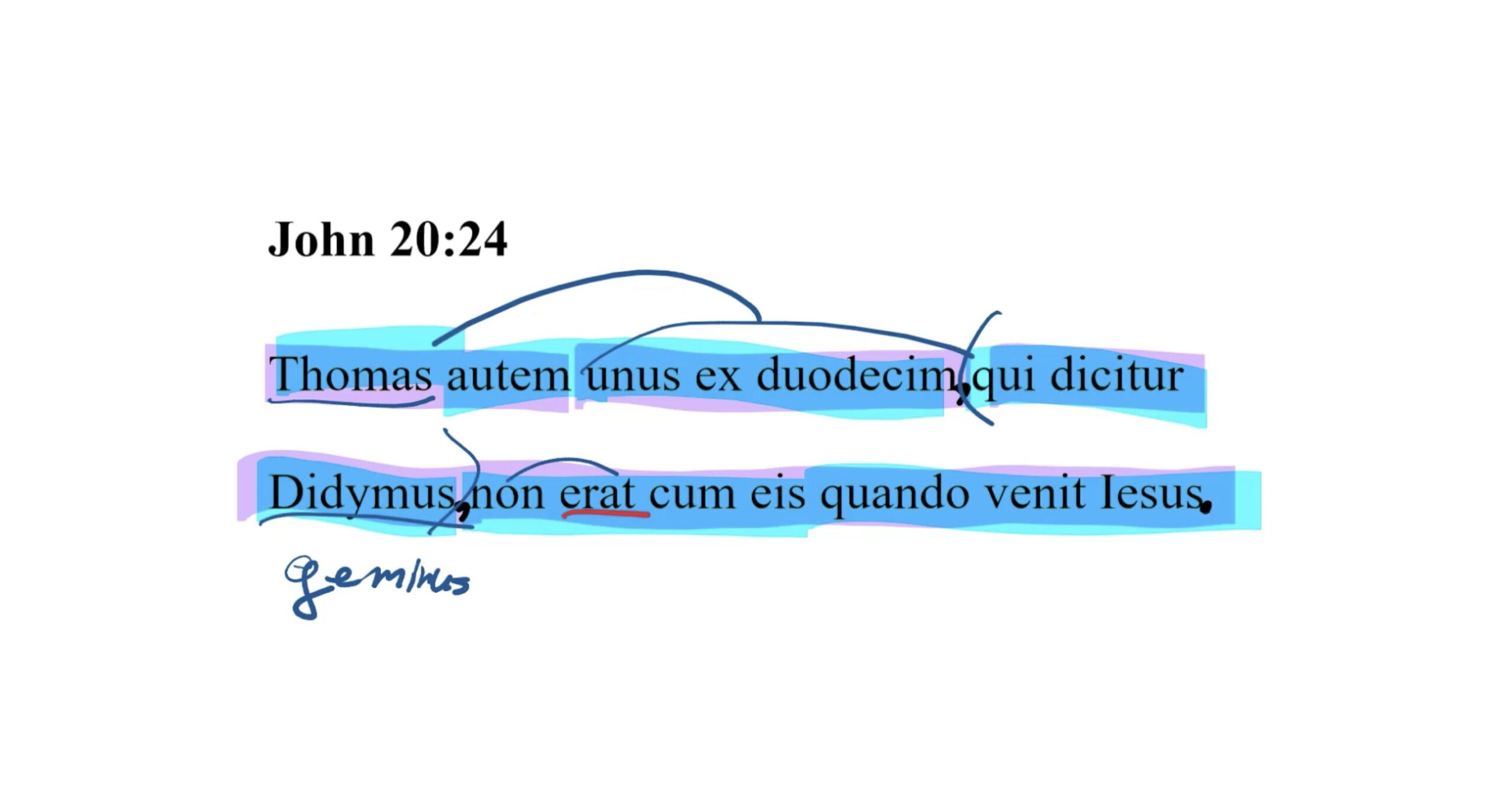 John 20:24 Latin Vulgate