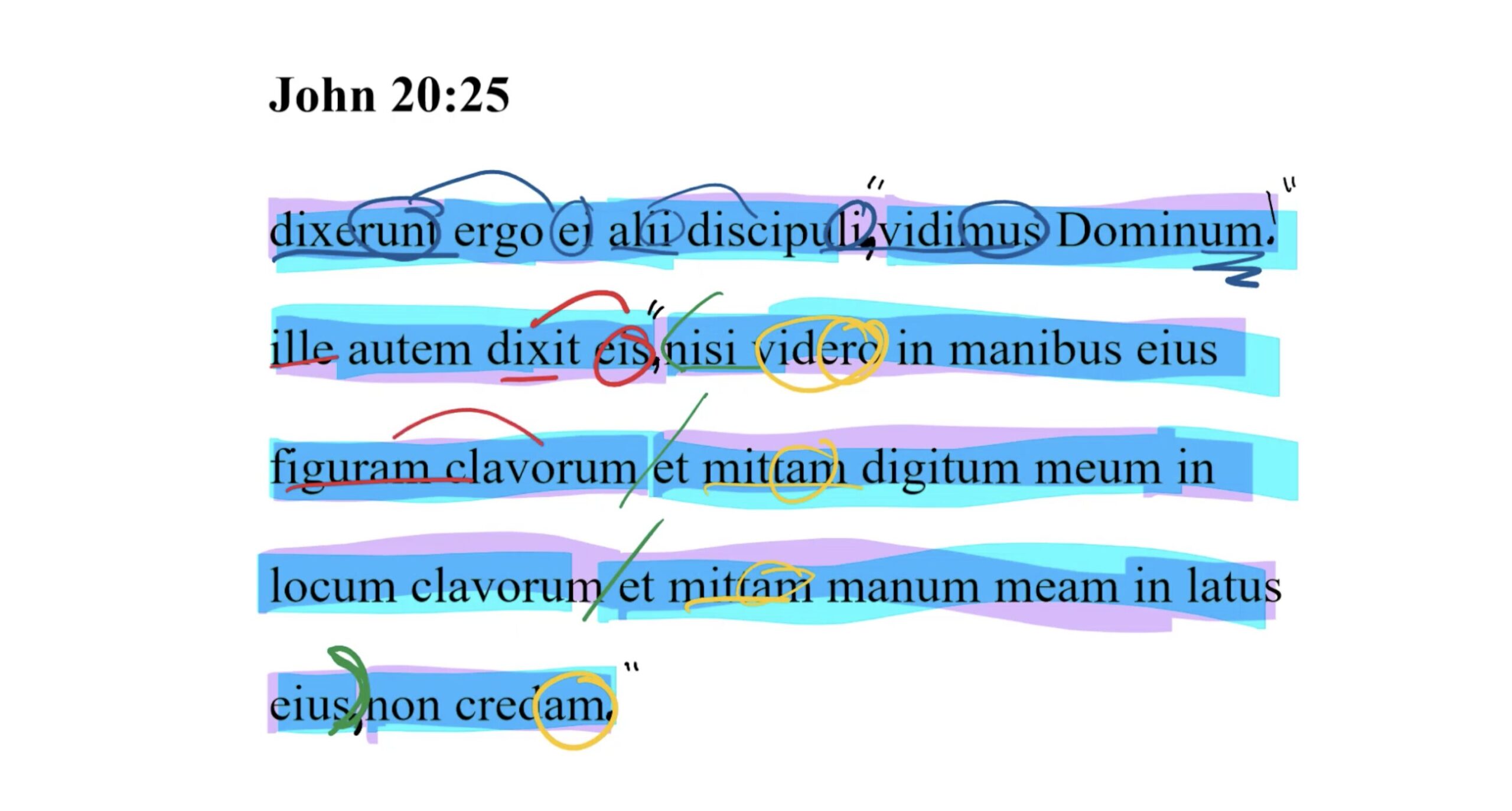 John 20:25 Latin Vulgate