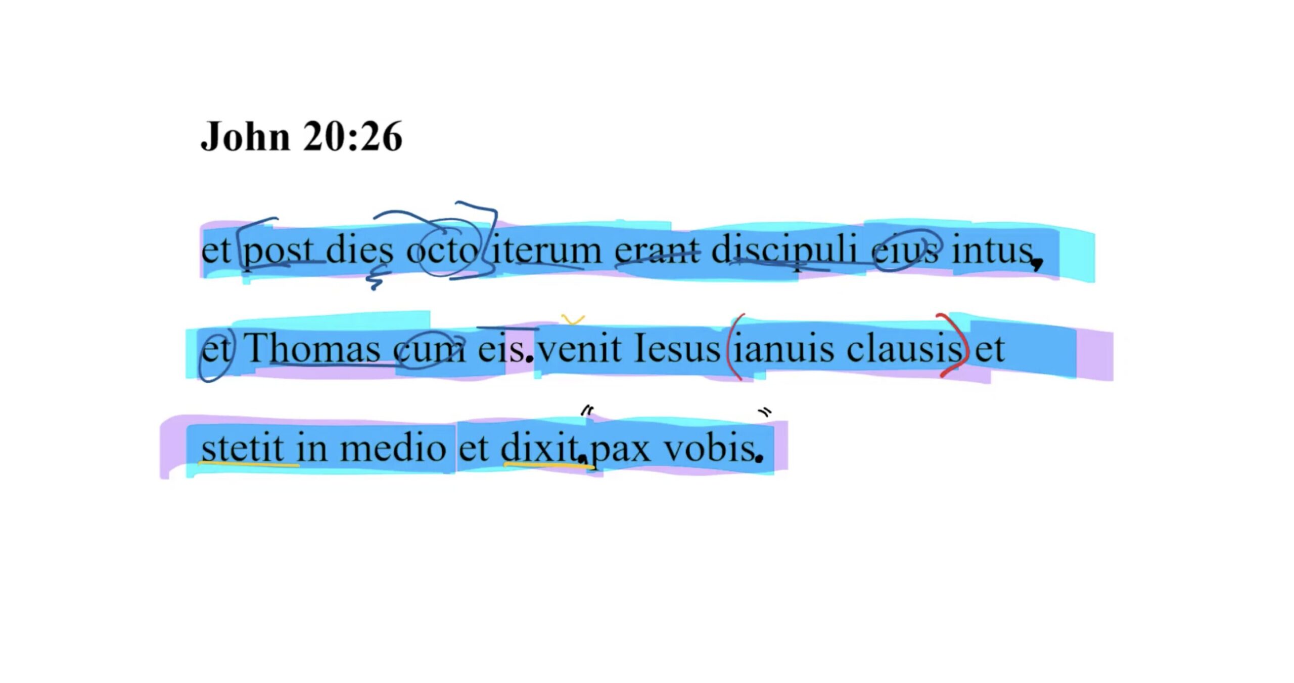 John 20:26 Latin Vulgate