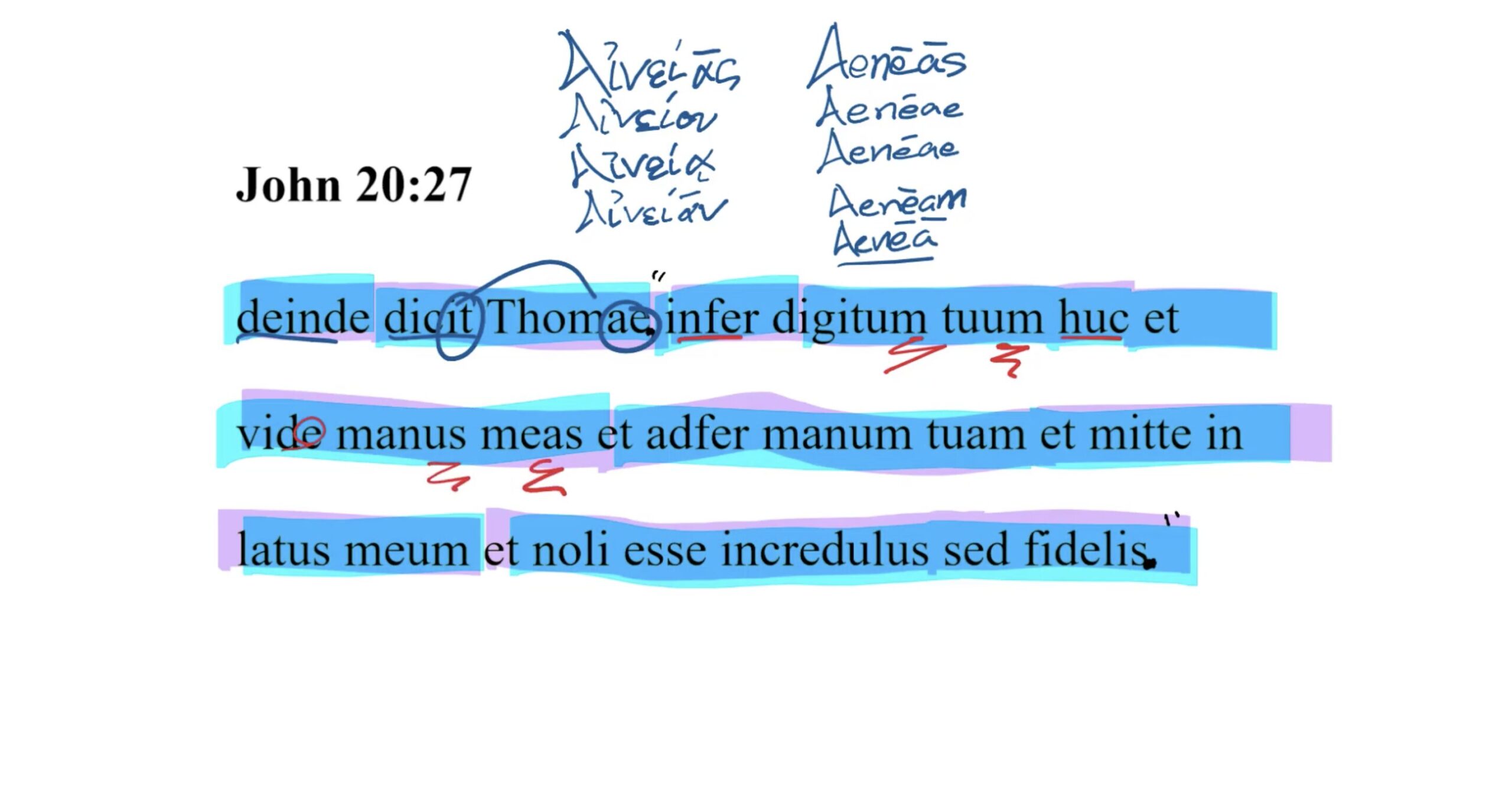 John 20:27 Latin Vulgate