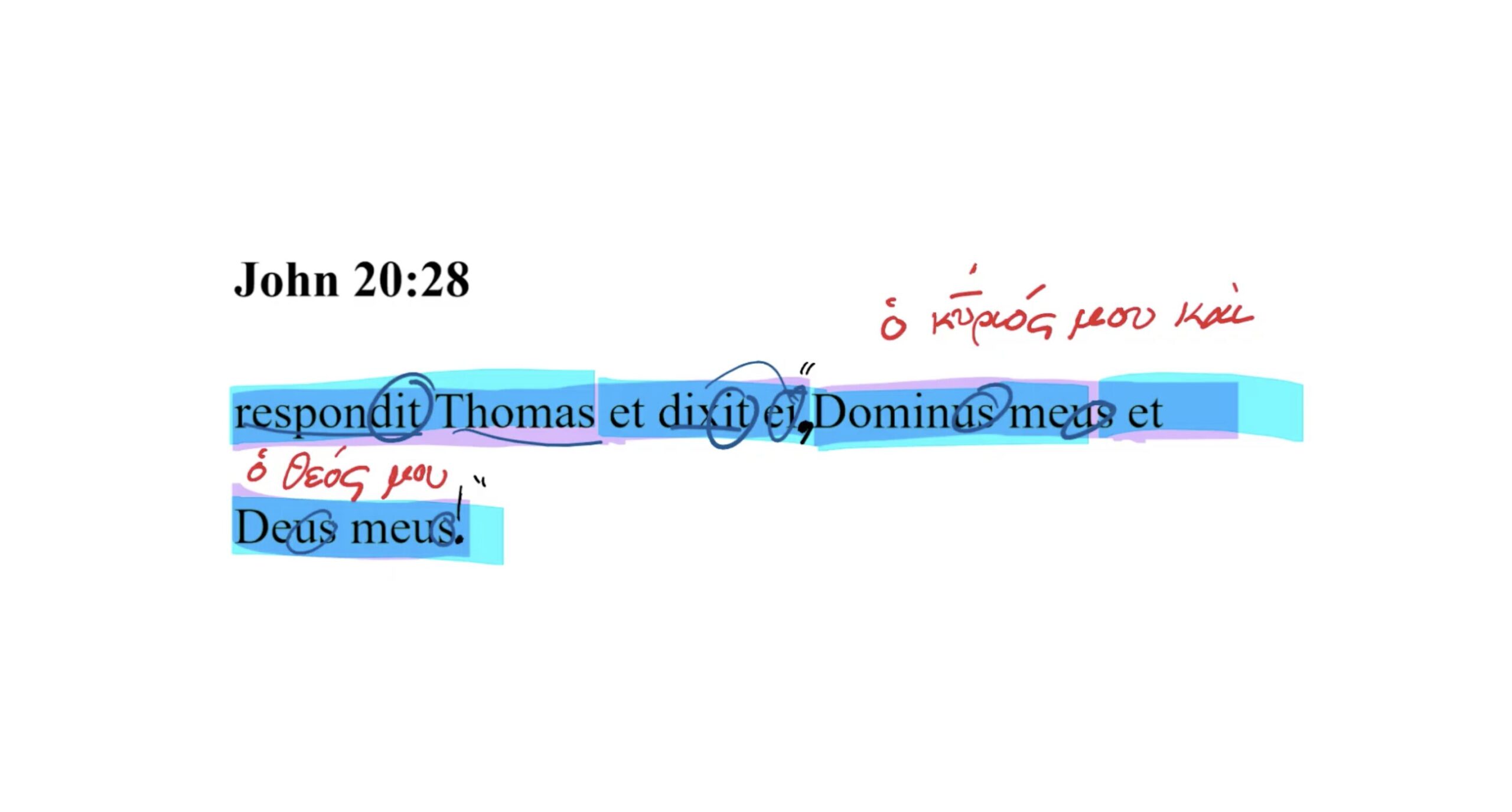 John 20:28 Latin Vulgate