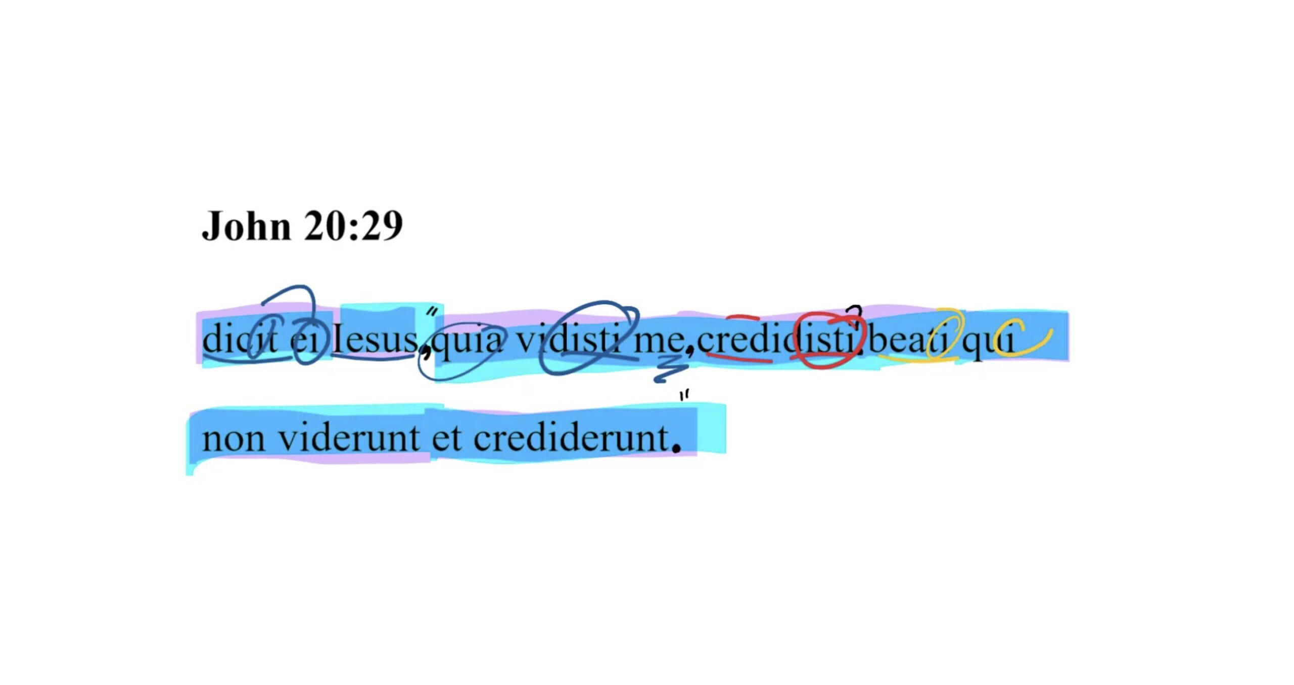 John 20:29 Latin Vulgate