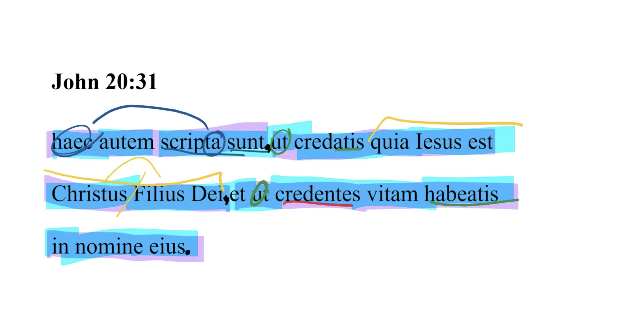 John 20:31 Latin Vulgate