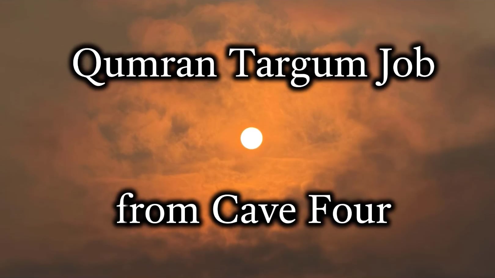 4 Qumran Targum Job Introduction