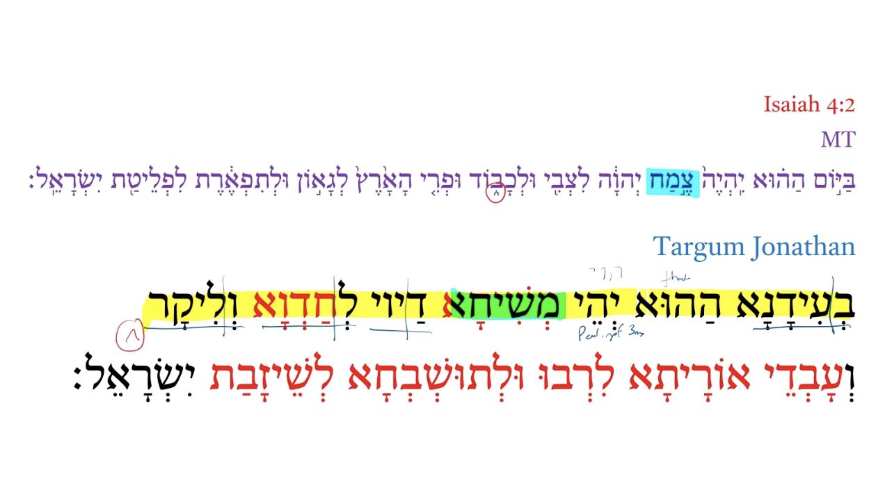 Targum Isaiah 4:2a