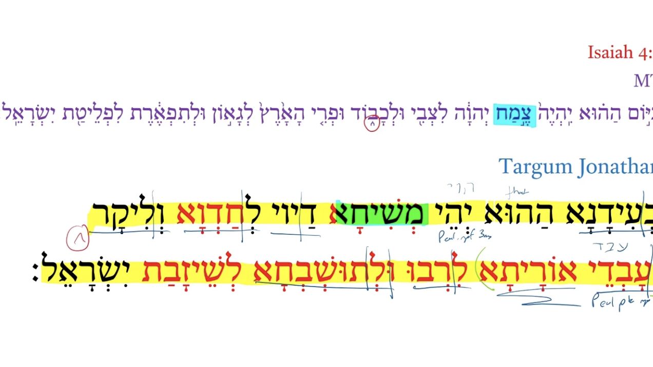 Targum Isaiah 4:2c