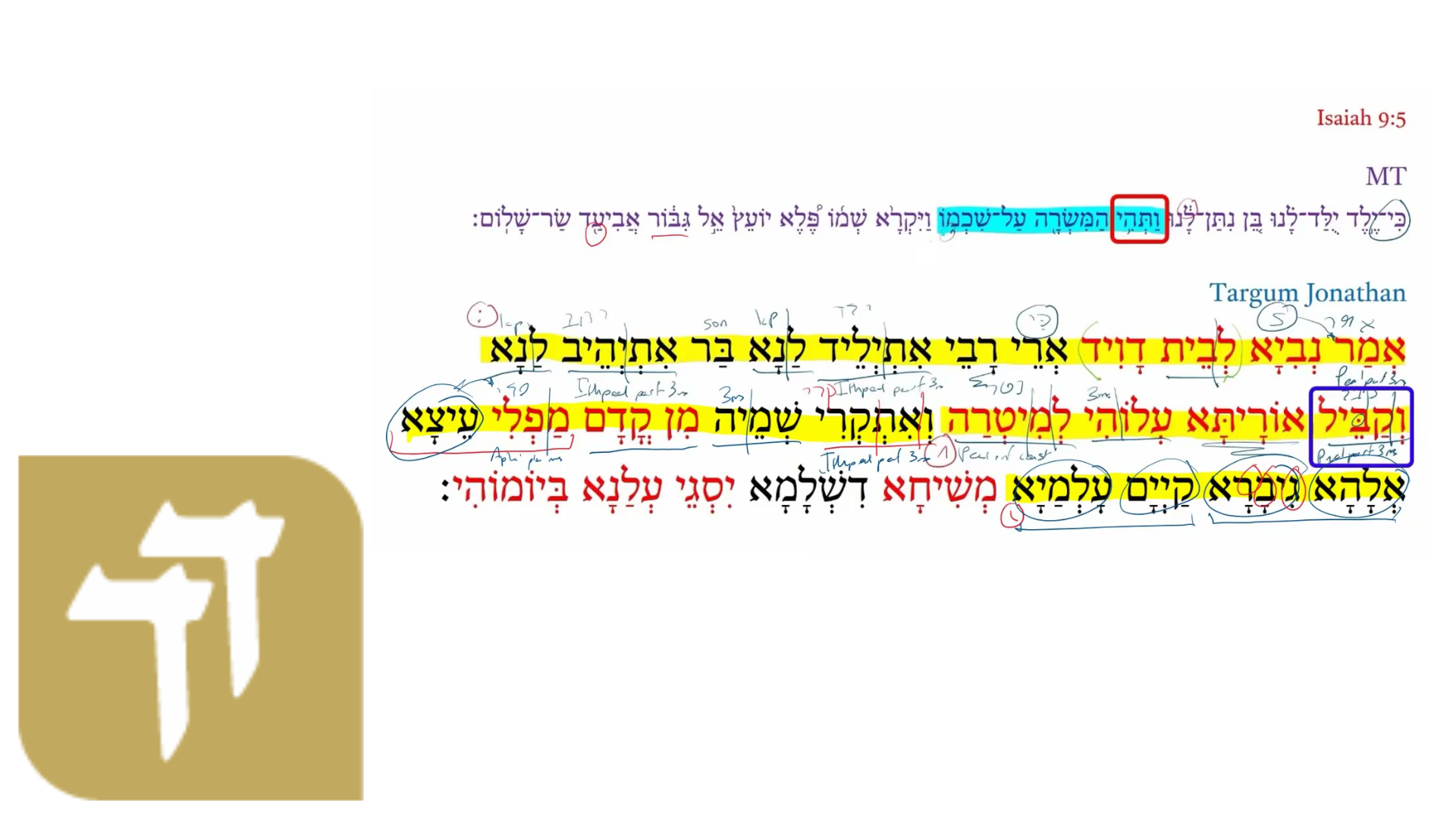Targum Isaiah 9:5d